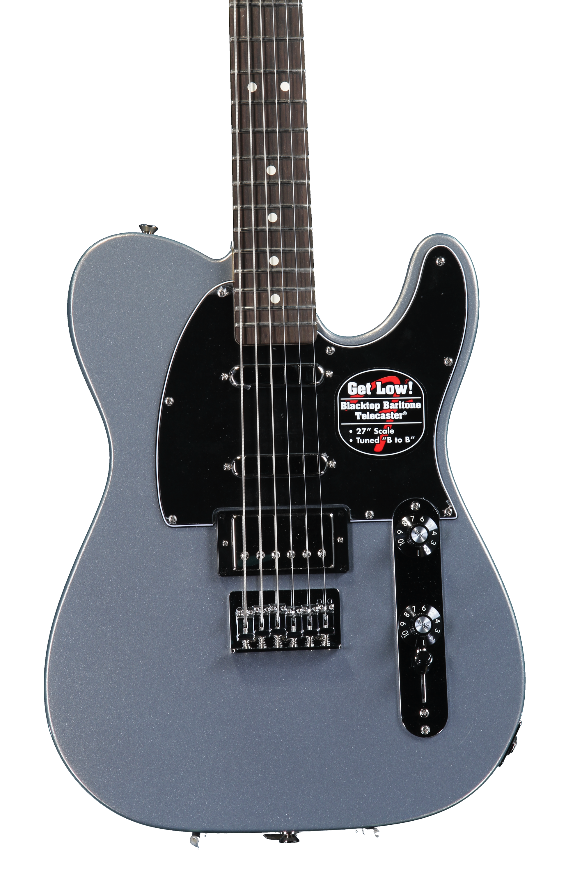 Fender Blacktop Tele Baritone - Ghost Silver | Sweetwater Fender Blacktop Tele Baritone - Ghost Silver | Sweetwater