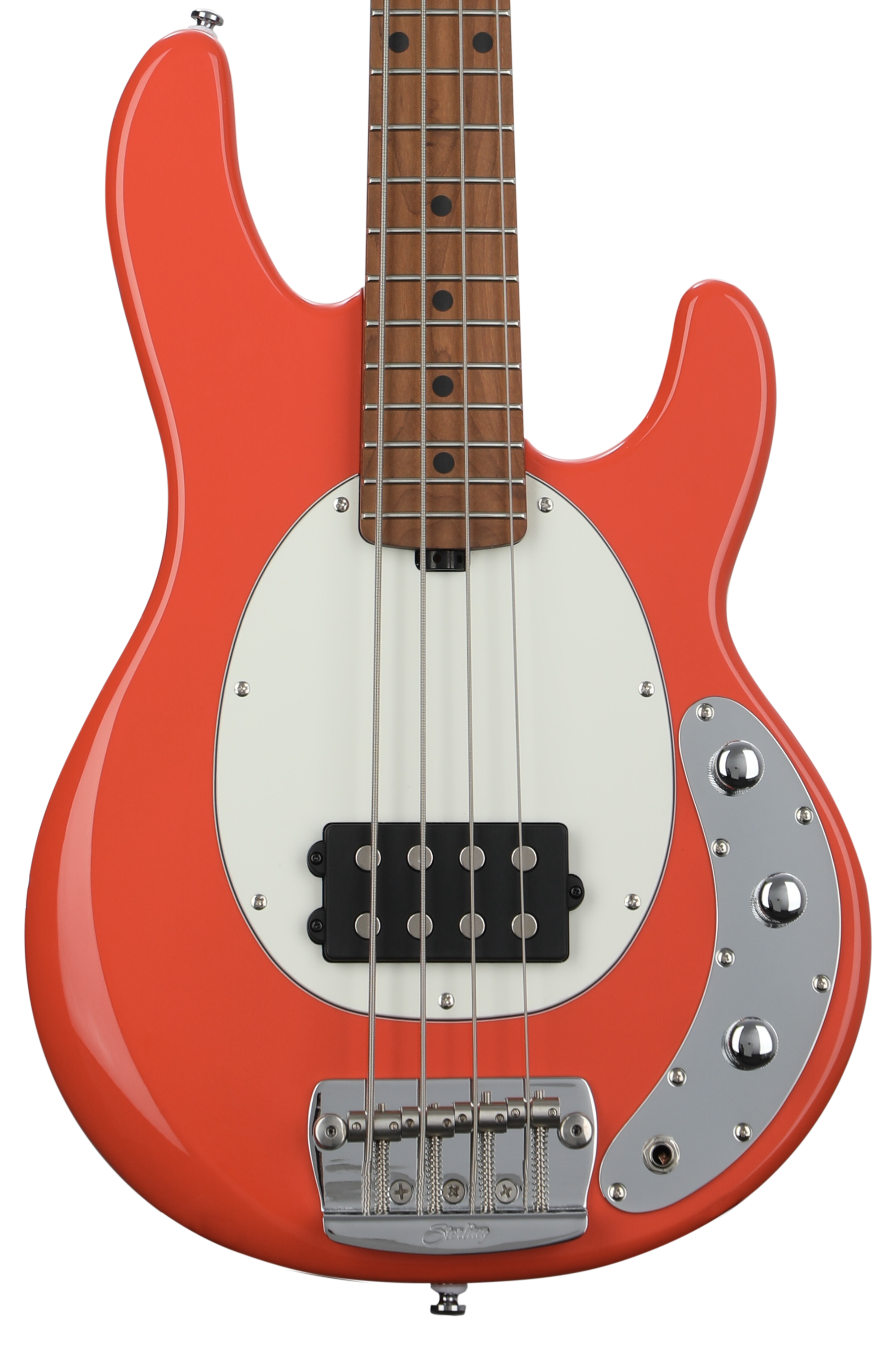 Sterling By Music Man StingRay RAYSS4 Electric Bass Guitar - Fiesta Red