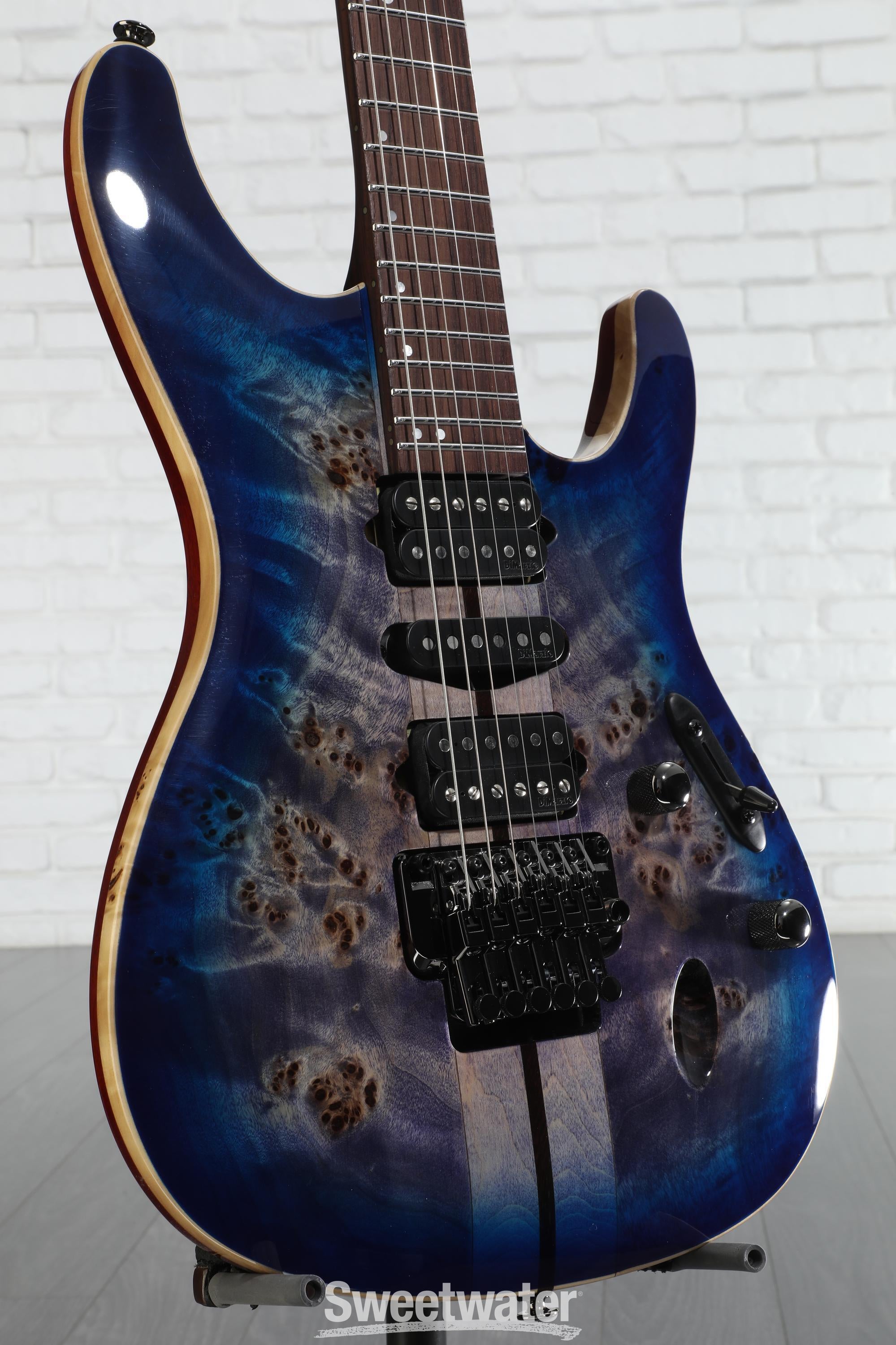 Ibanez Premium S1070PBZ Electric Guitar - Cerulean Blue Burst