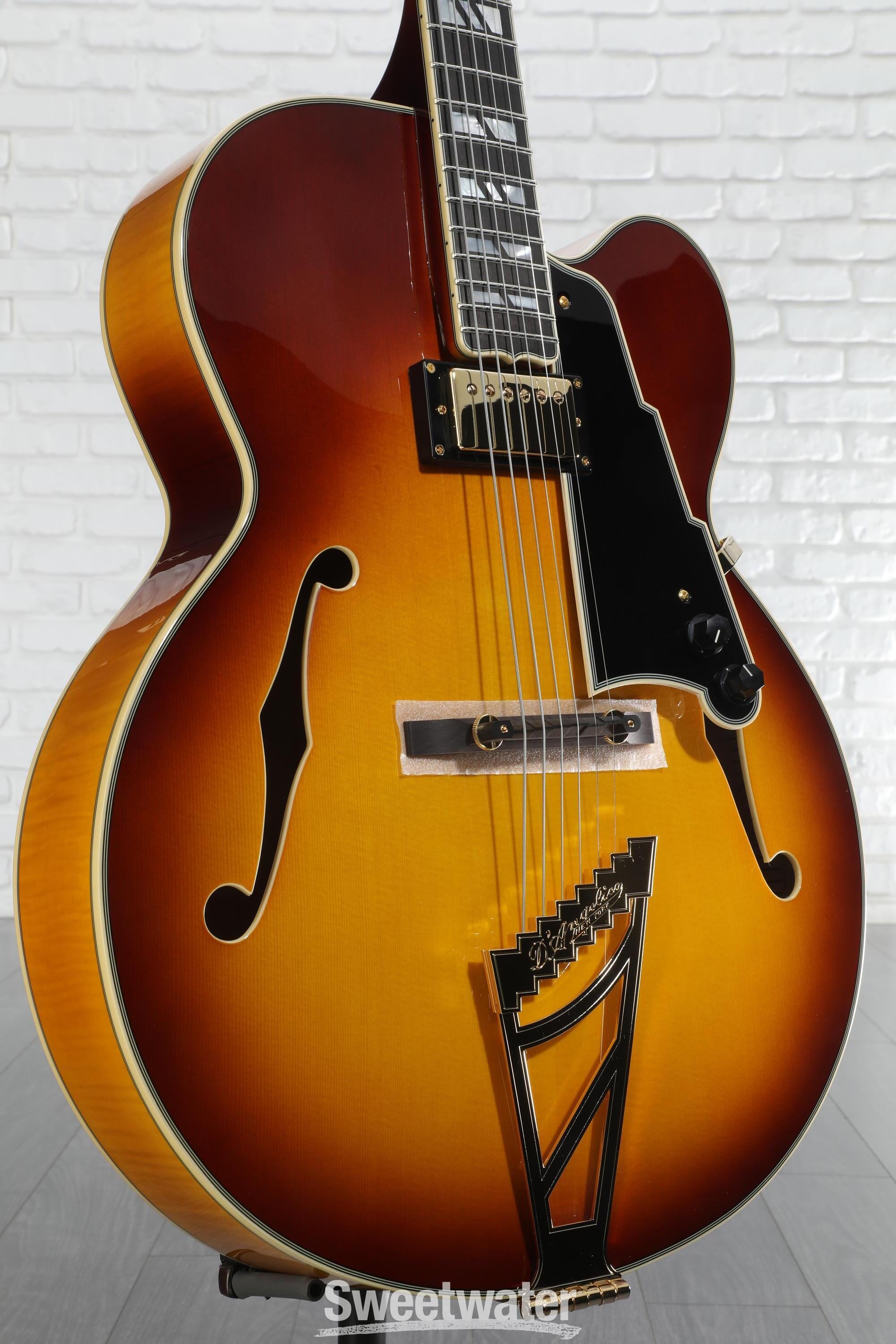 D'Angelico Excel EXL-1 Iced Tea Burst D'Angelico Excel EXL-1 Hollowbody Electric Guitar Dark Iced