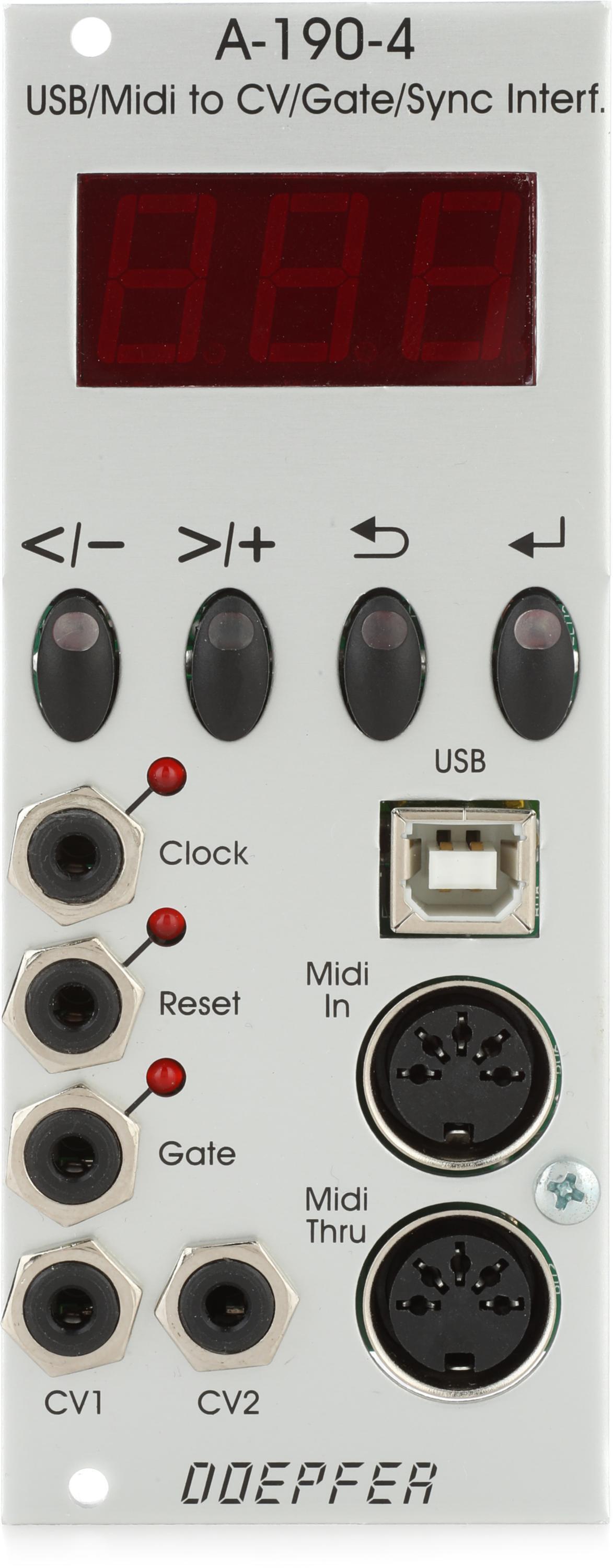 Doepfer A-190-4 Eurorack USB/MIDI to CV/Gate/Sync Interface Module |  Sweetwater