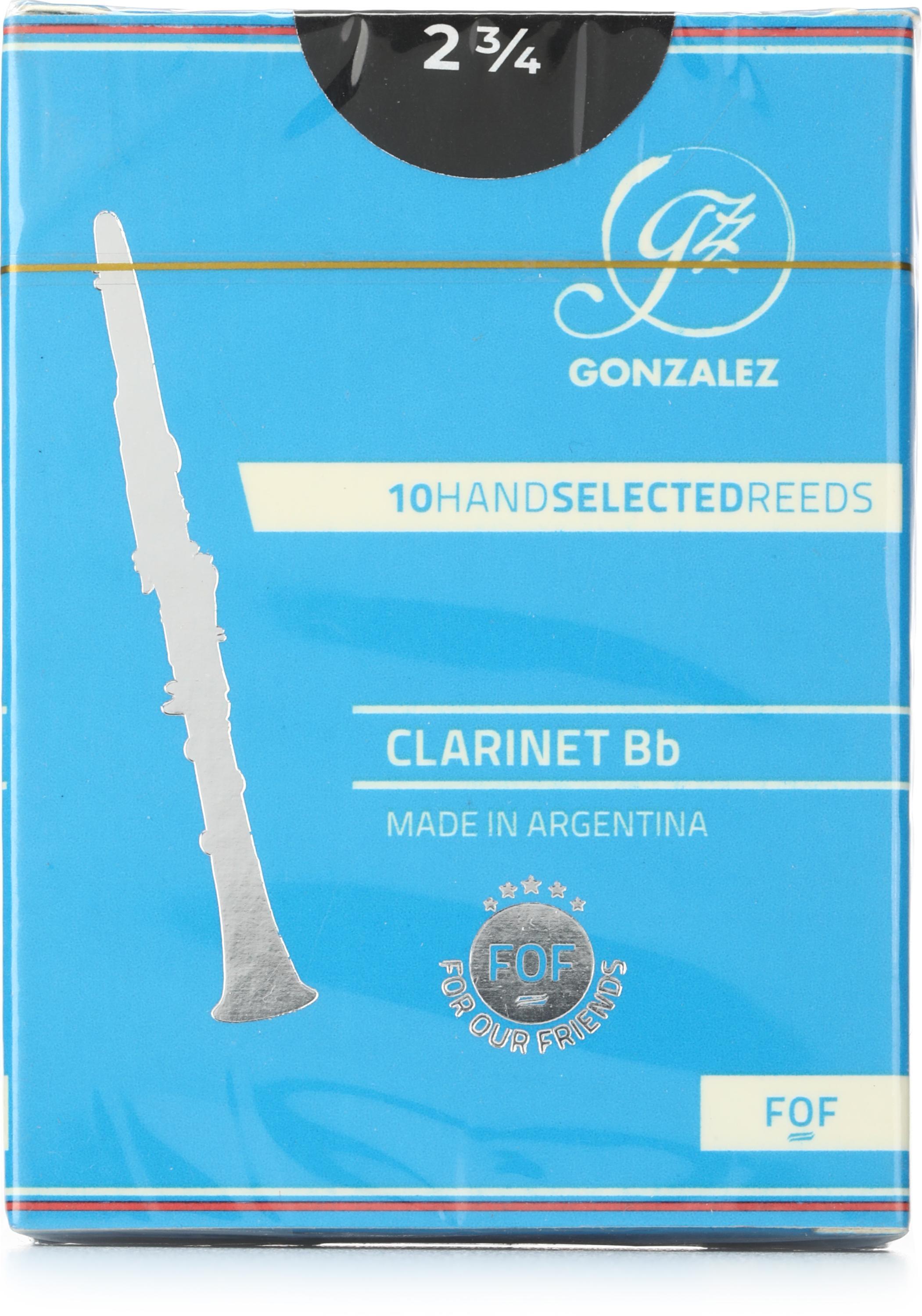 Gonzalez Reeds FOF Reeds for Bb Clarinet - 2.75 (10-pack)