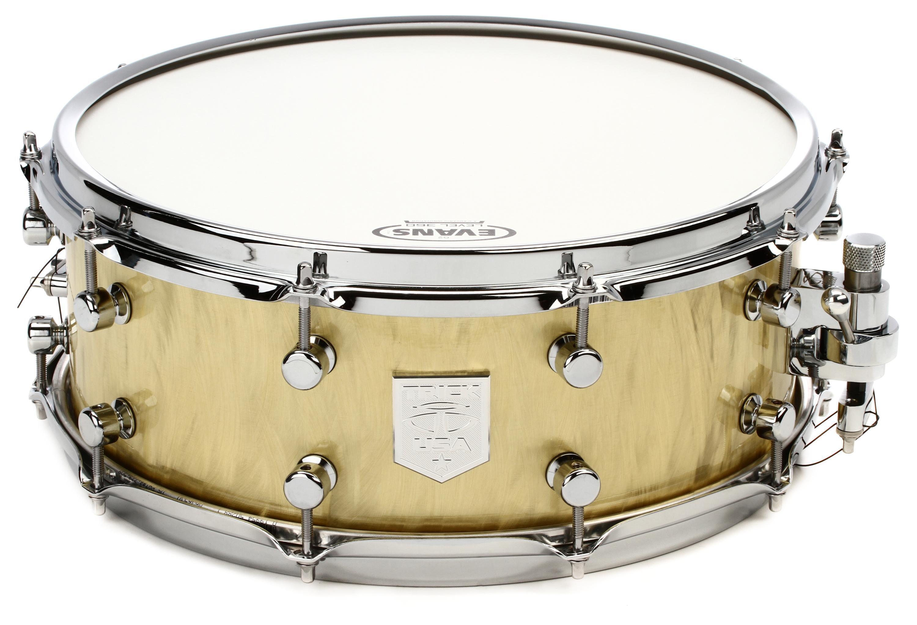 Trick Drums Brass Snare Drum - 5.5 x 14 inch