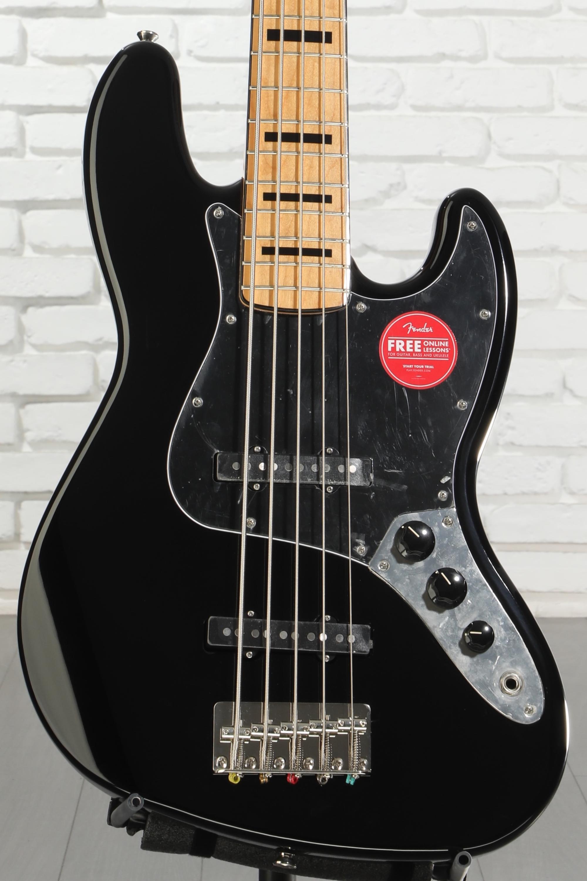 Squier Classic Vibe '70s Jazz Bass V - Black with Maple