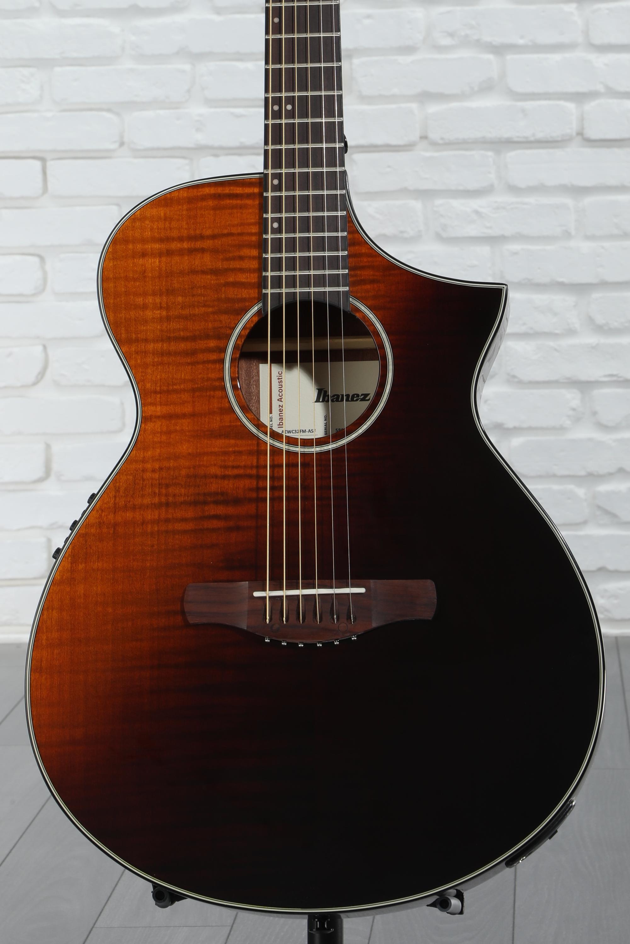 Ibanez AEWC32FM Acoustic-Electric Guitar - Amber Sunset Fade