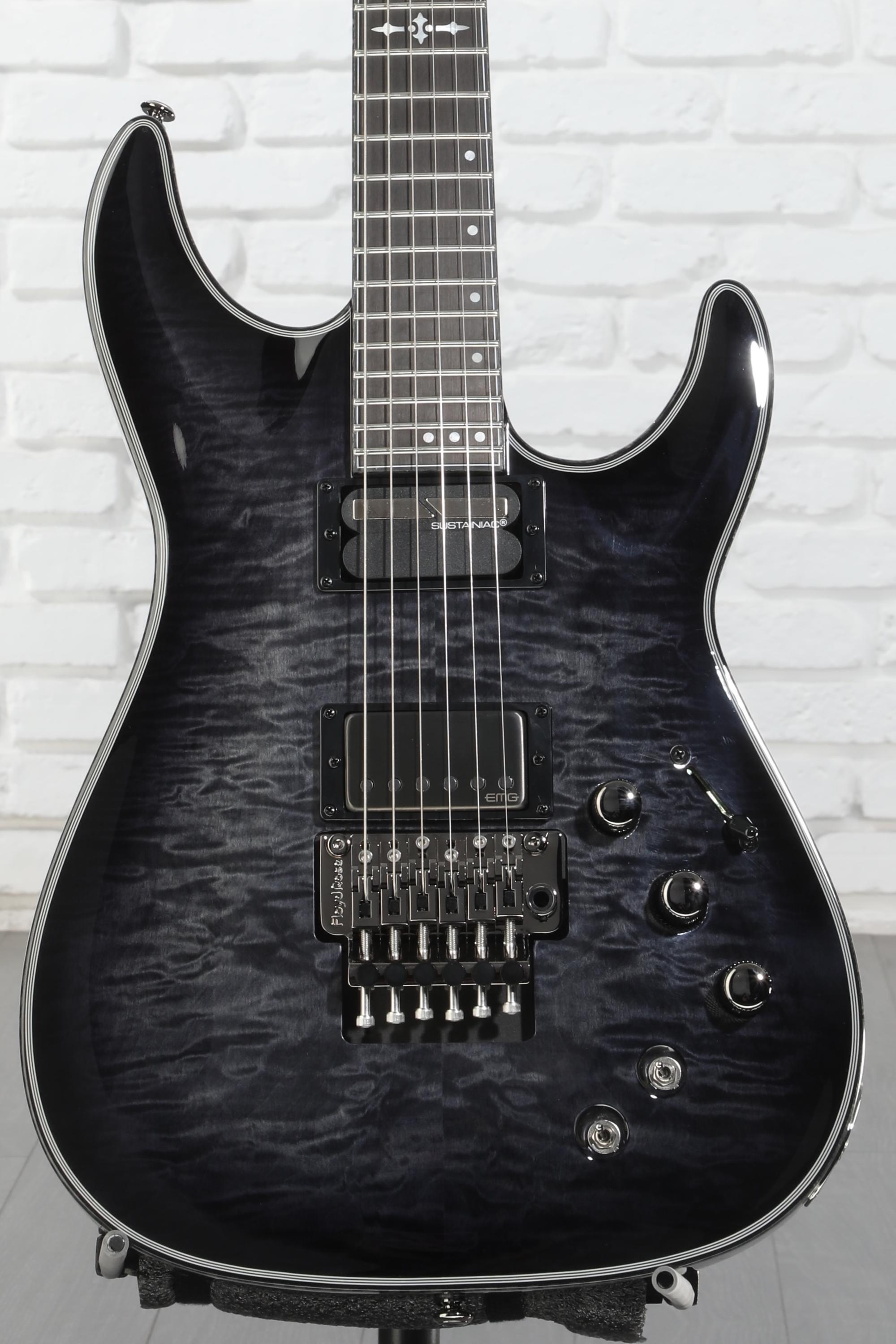 ギター SHECTER HELLRAISER HYBRID C-1 FR TBB Schecter Hellraiser Hybrid C-1 FR-S Electric Guitar - Trans