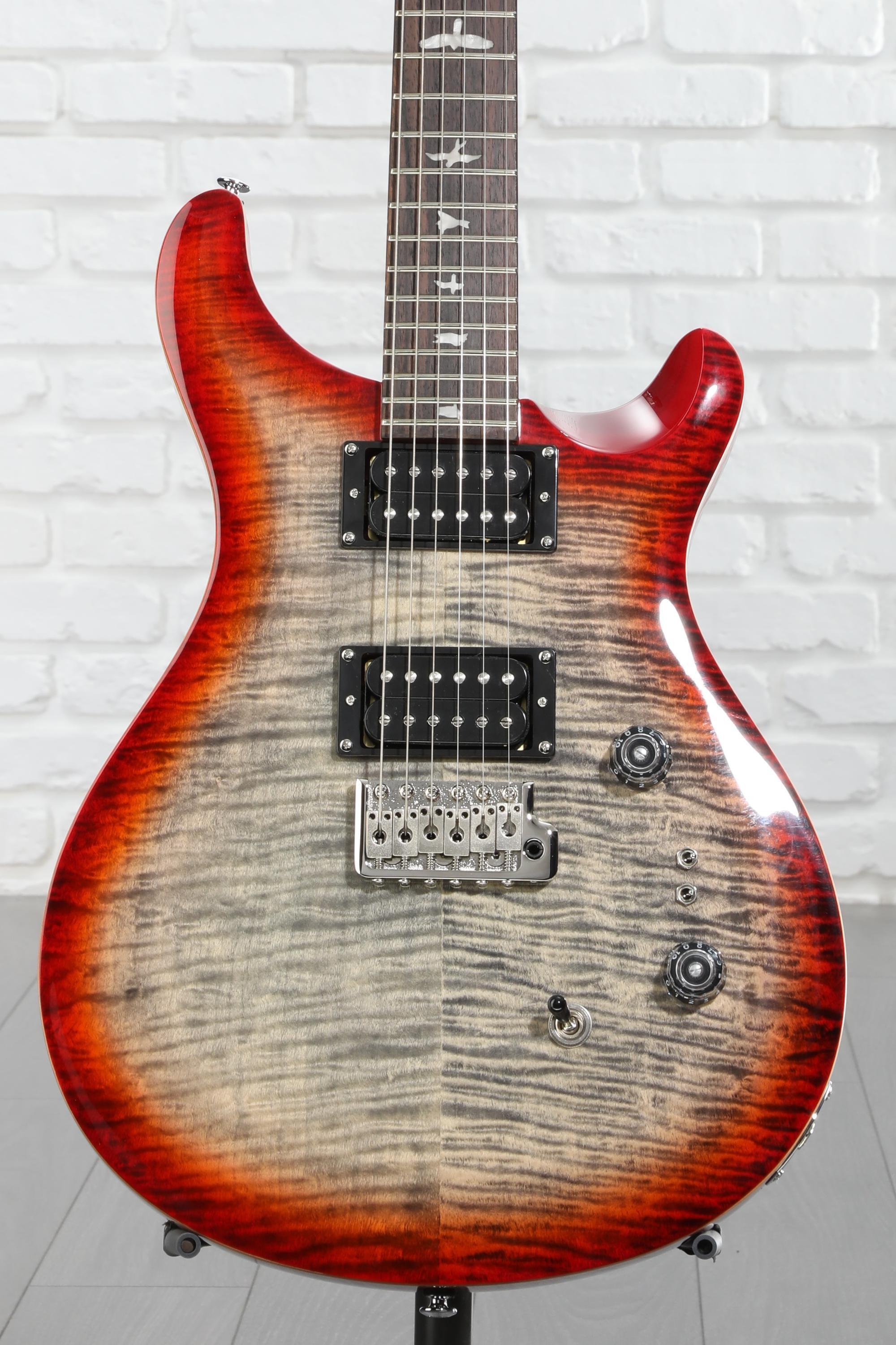 PRS SE Custom 24-08 Electric Guitar - Charcoal Cherry Burst