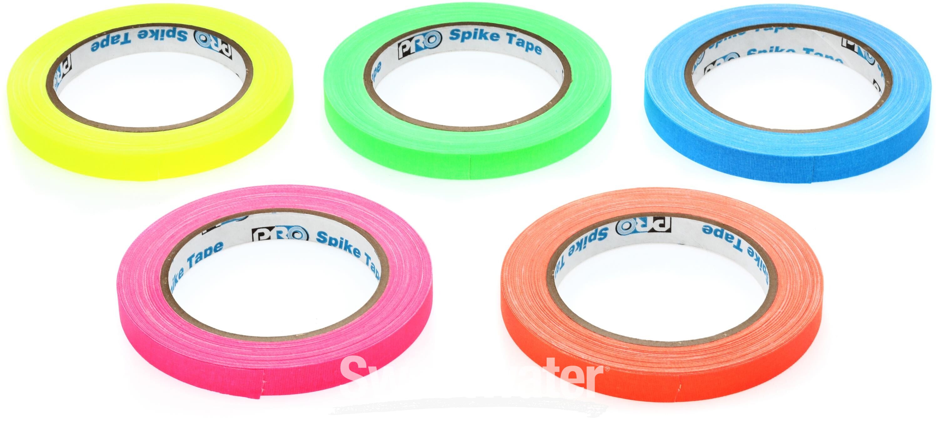 Pro Tapes Pro Spike Stack 1/2-inch Gaffers Tape - Fluorescent Assortment  (5-pack)