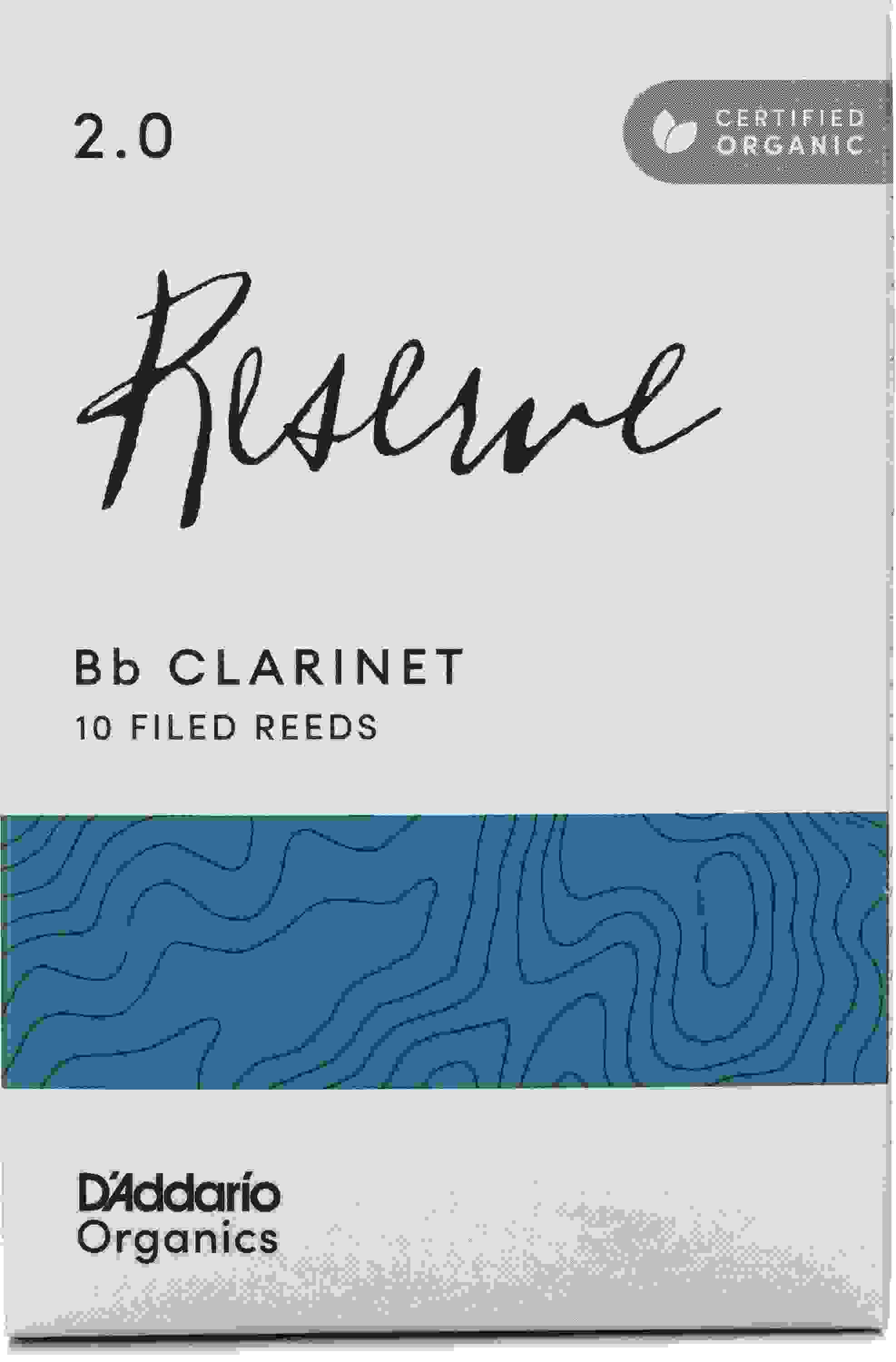 D'Addario Organics Reserve Bb Clarinet Reeds - 2.0 (10-pack)