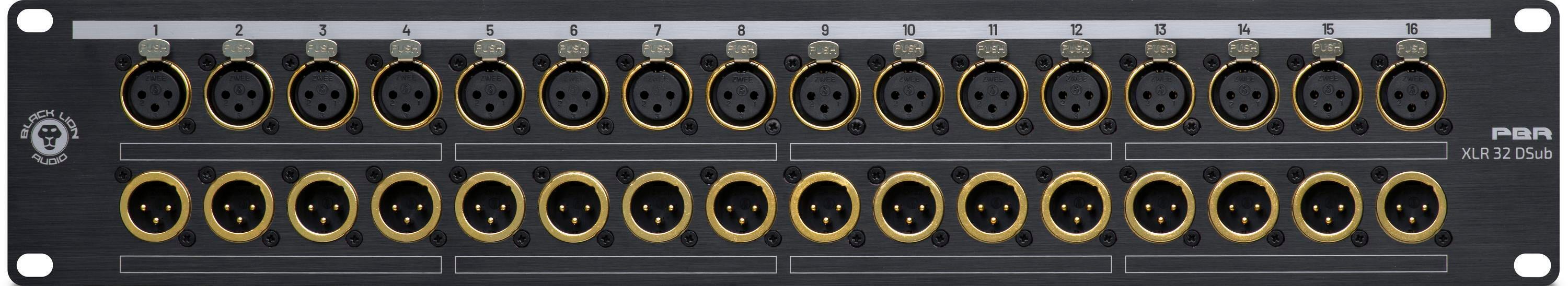 Black Lion Audio PBR XLR 32 Dsub Patchbay Sweetwater