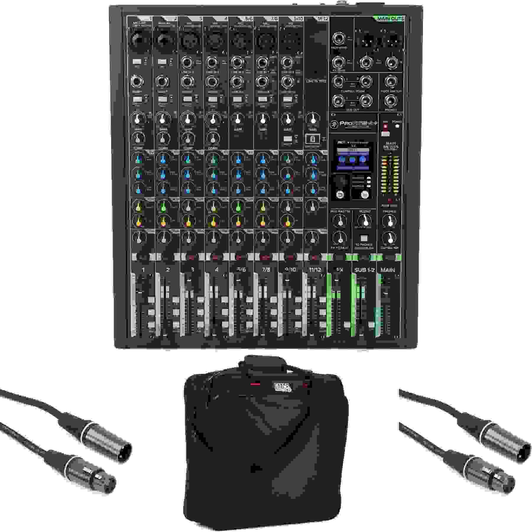Mackie ProFX12v3+ 12-channel Mixer with Padded Bag and XLR Cables