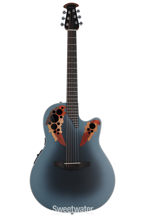 Ovation Celebrity Elite CE44-RBB Mid-Depth Acoustic-Electric Guitar -  Reverse Blue Burst