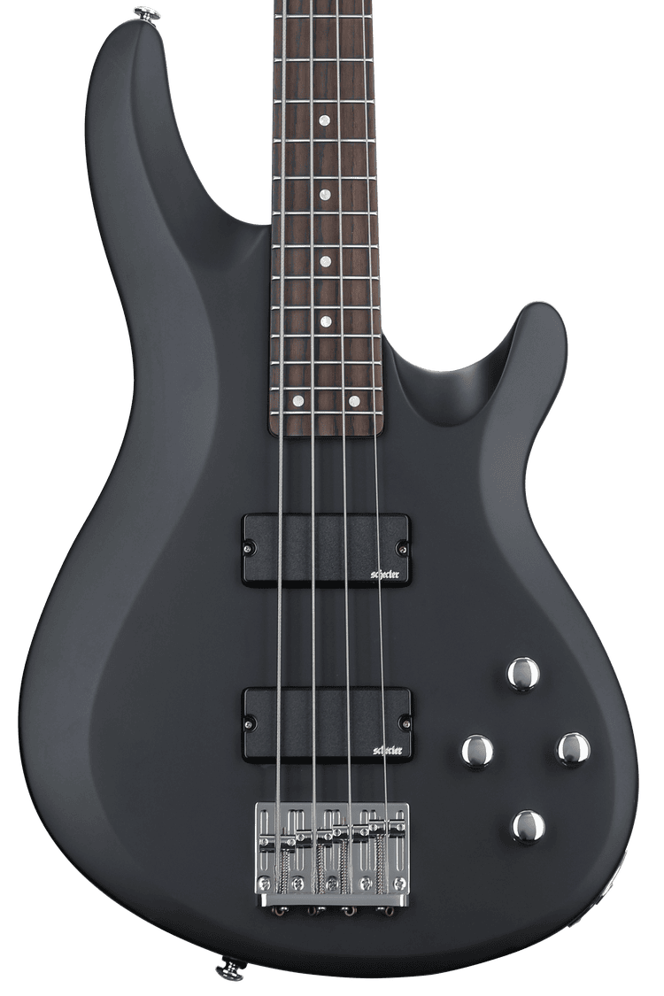 Schecter C-4 Deluxe Bass Guitar - Satin Black | Sweetwater