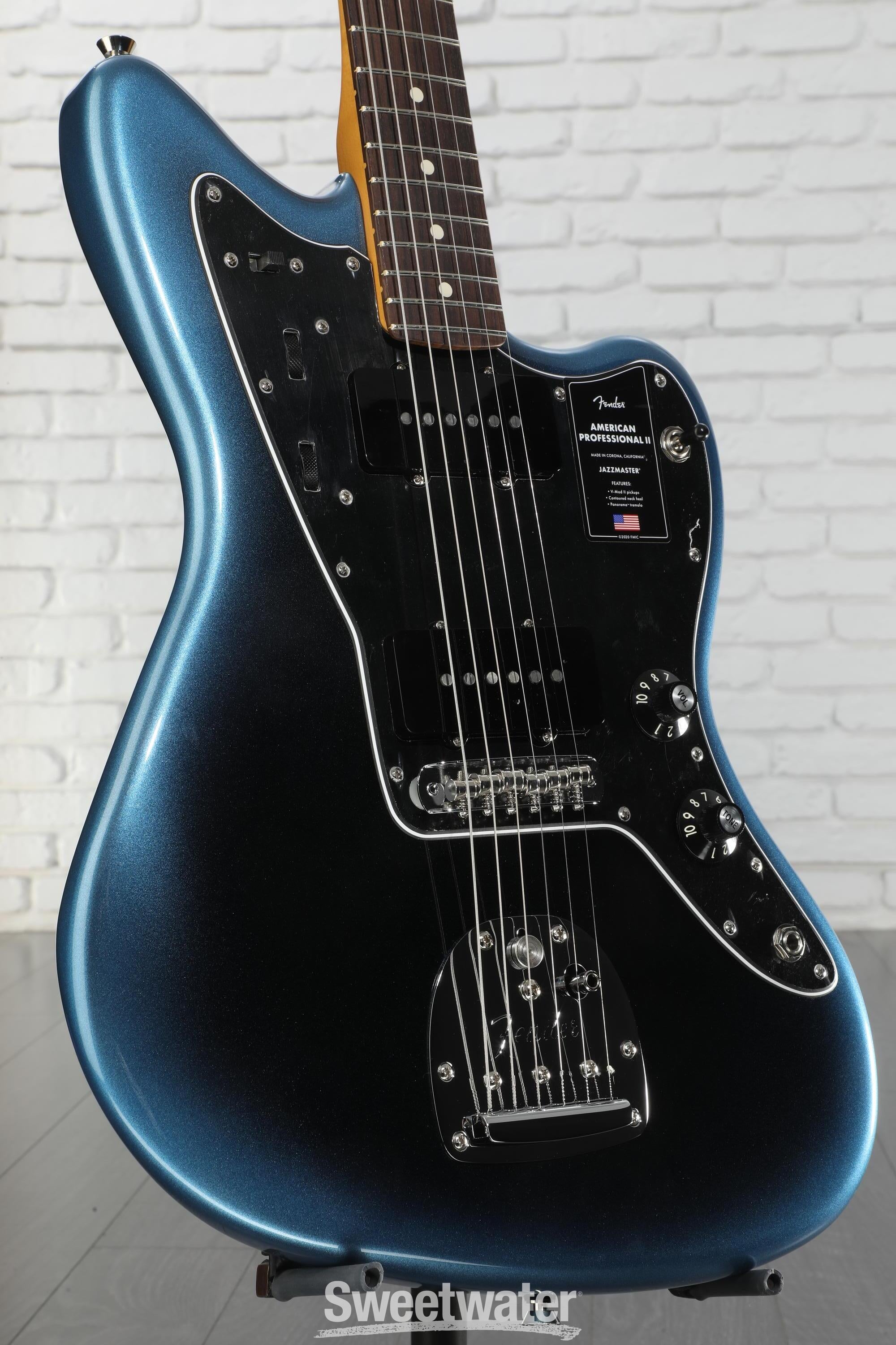 ギター Fender AmericanProfessional 2 Jazzmaster Fender American Professional II Jazzmaster - Dark Night with