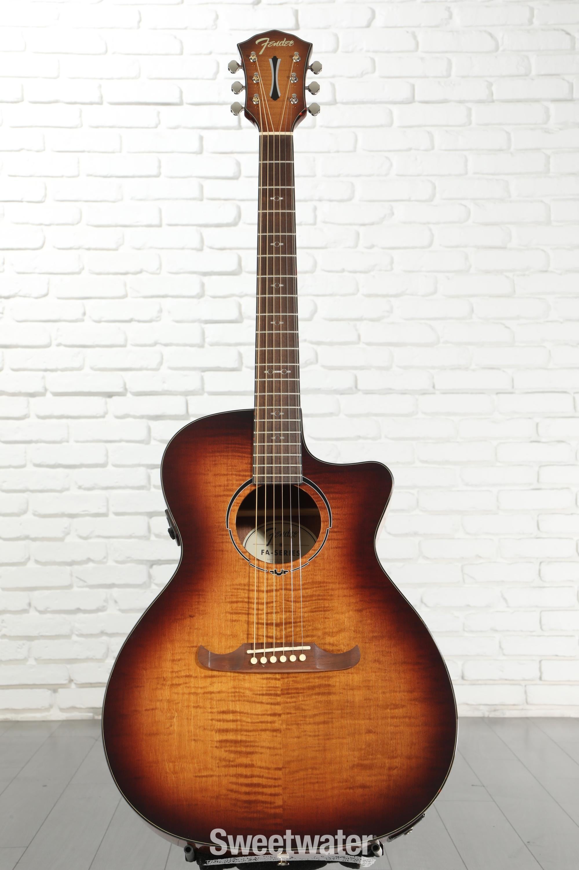 Fender FA-345CE Auditorium - 3-Tone Tea Burst | Sweetwater