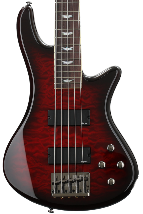 Schecter Stiletto Extreme 5 Bass Guitar - Black Cherry | Sweetwater