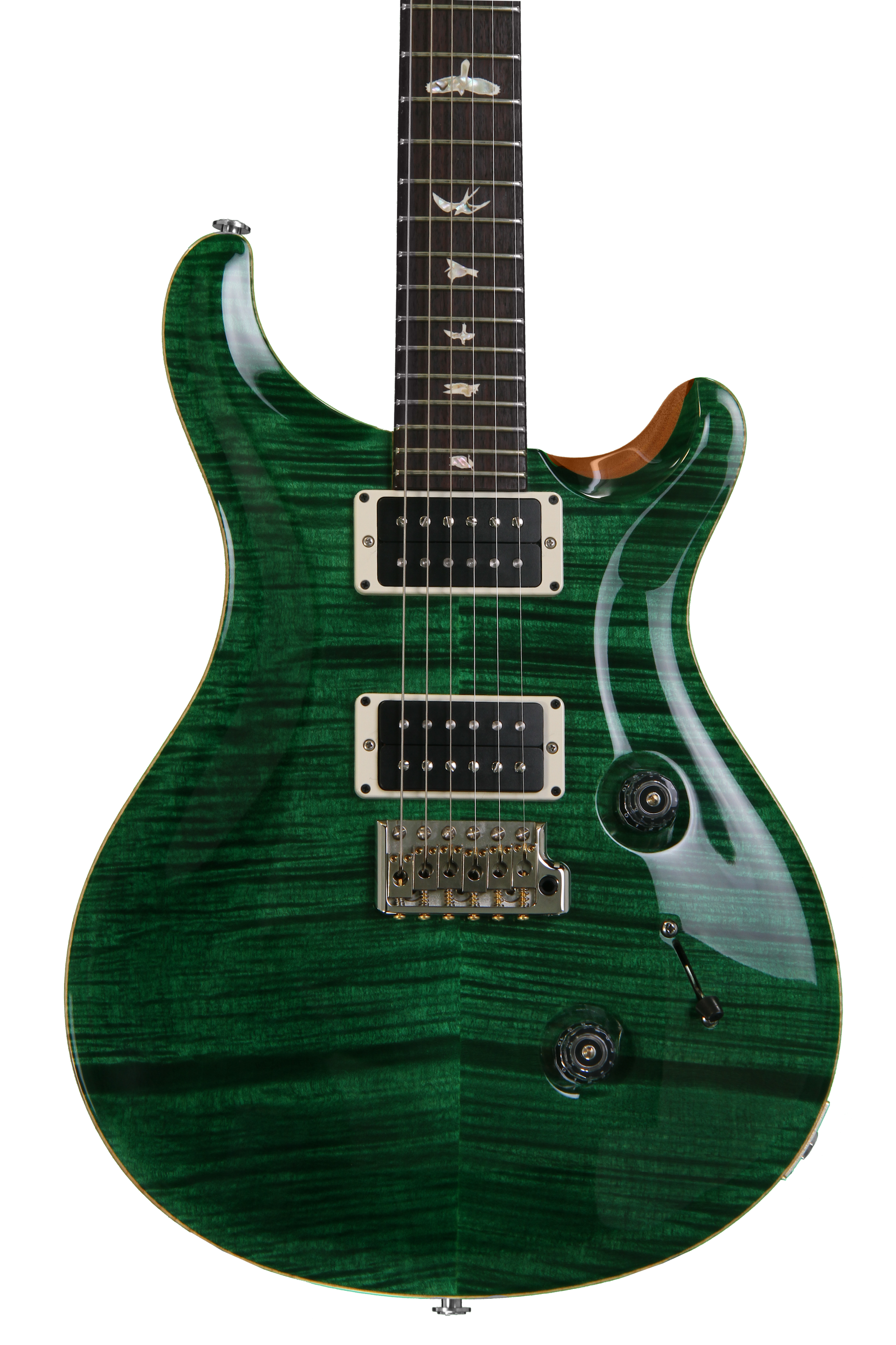 PRS Custom 24 Figured 10-Top - Emerald Green w/Natural Back