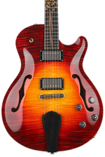 Photo of PRS Private Stock #7963 Owls in Flight Singlecut Archtop Electric Guitar - Sunset