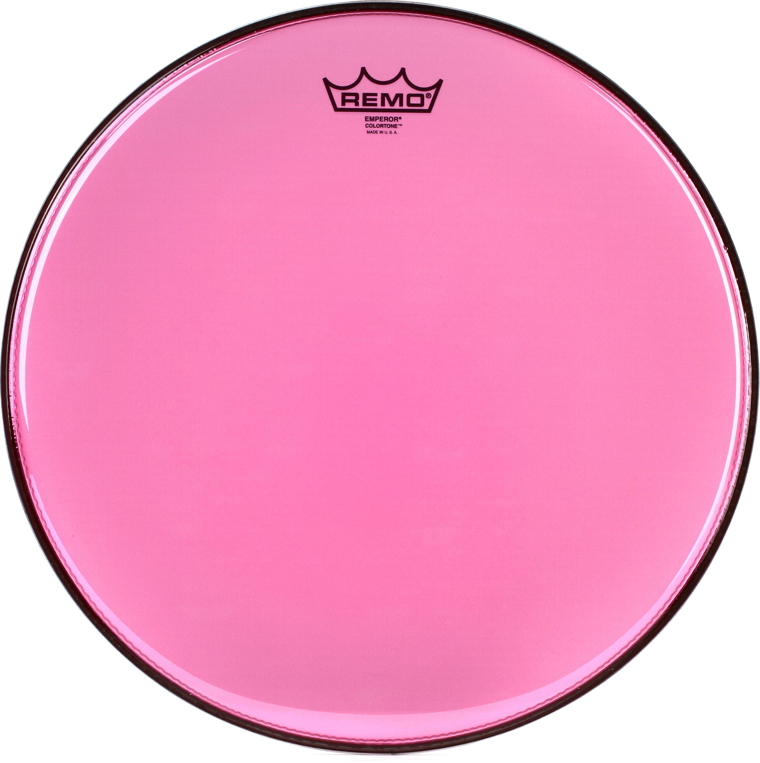 Photo of Remo Emperor Colortone Pink Drumhead - 15 inch