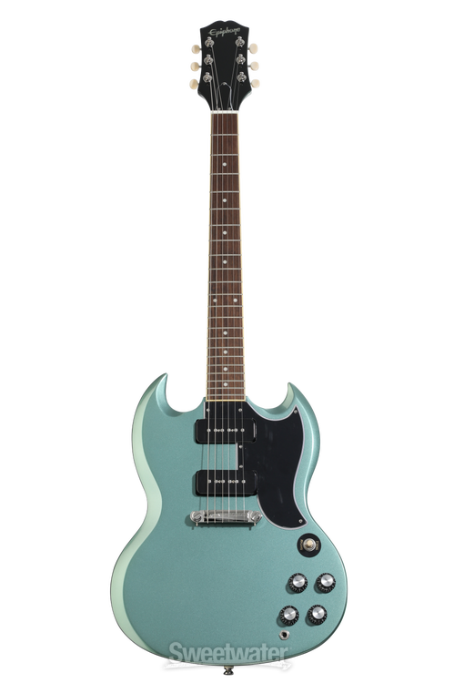 Epiphone SG Special ペルハム ブルー 17年製保証付 極美品 Epiphone SG Special P-90 Electric Guitar - Faded Pelham Blue