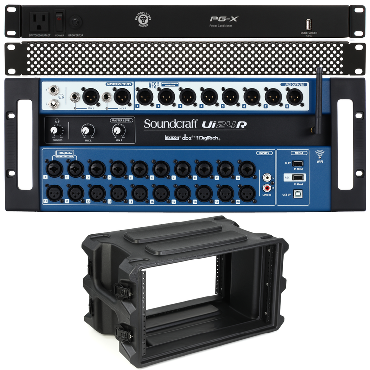 Soundcraft Ui24R デジタルミキサー＋４Uラックバッグ サウンドクラフトUi24R 24チャンネルラックマウントデジタル