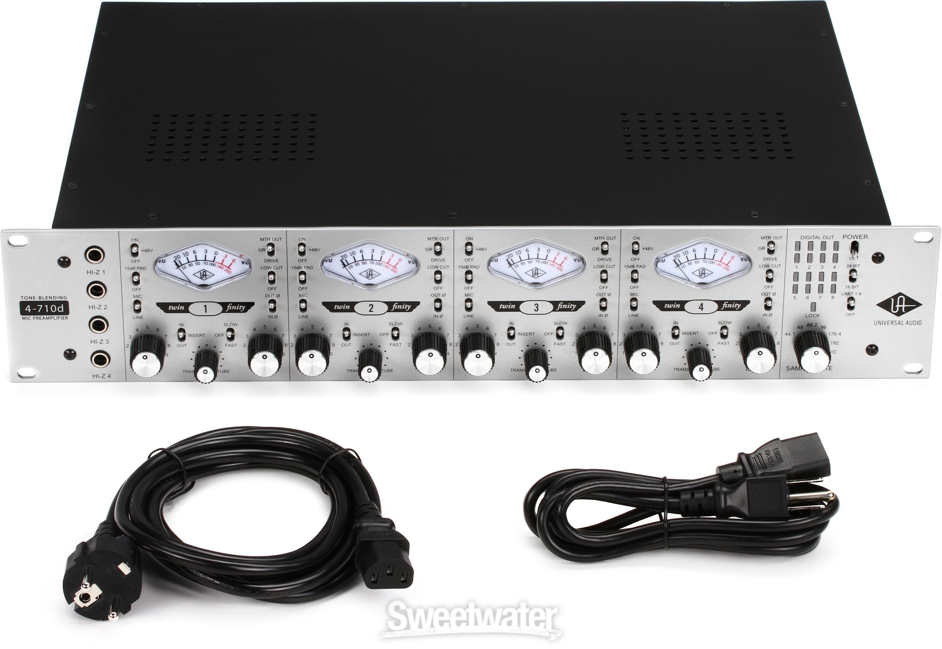 Universal Audio 4-710d 4-channel Microphone Preamp u0026 Compressor | Sweetwater