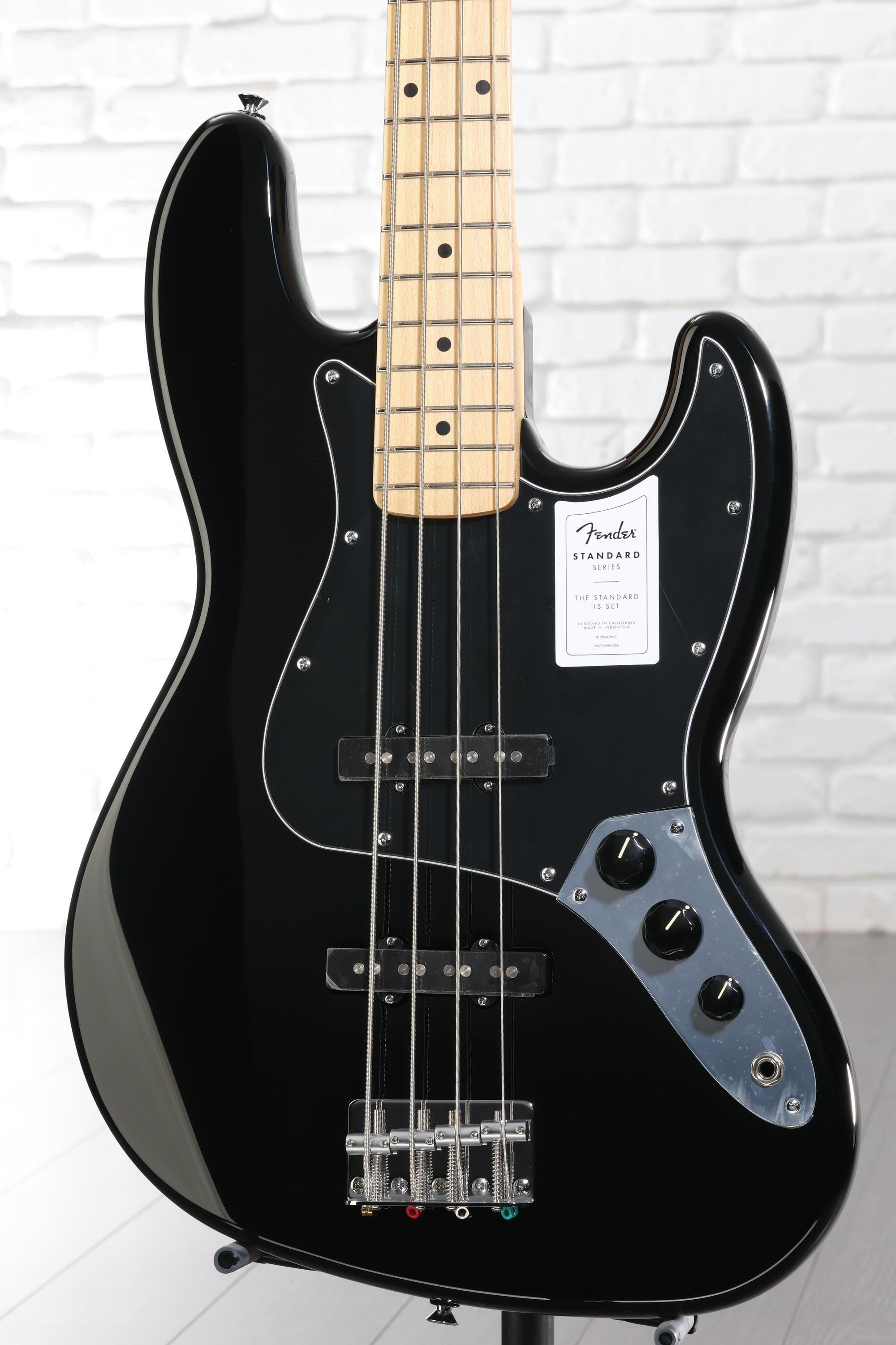 Fender Standard Jazz Bass - Black, Maple Fingerboard | Sweetwater