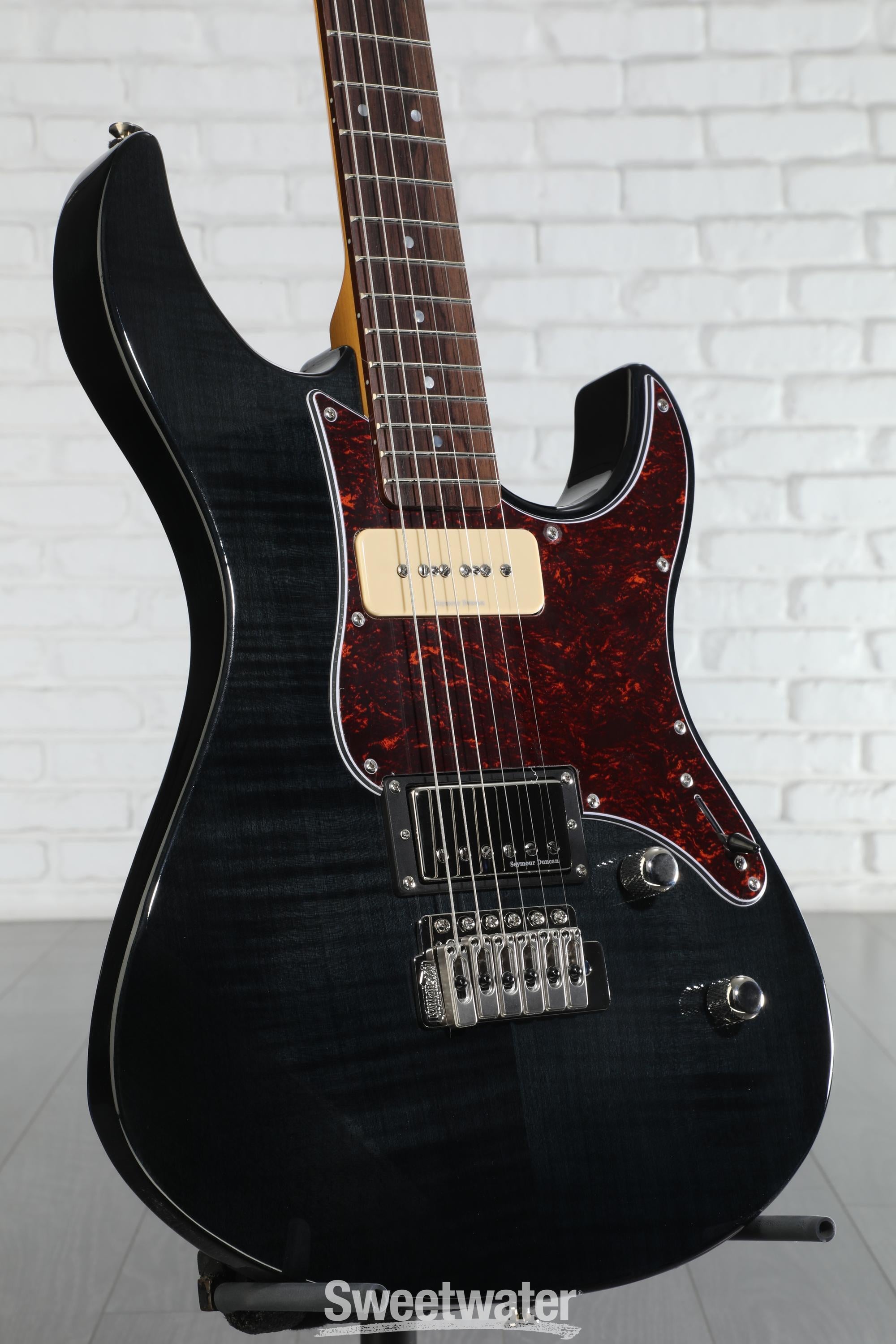 Yamaha PAC611VFM Pacifica Electric Guitar - Trans Black | Sweetwater