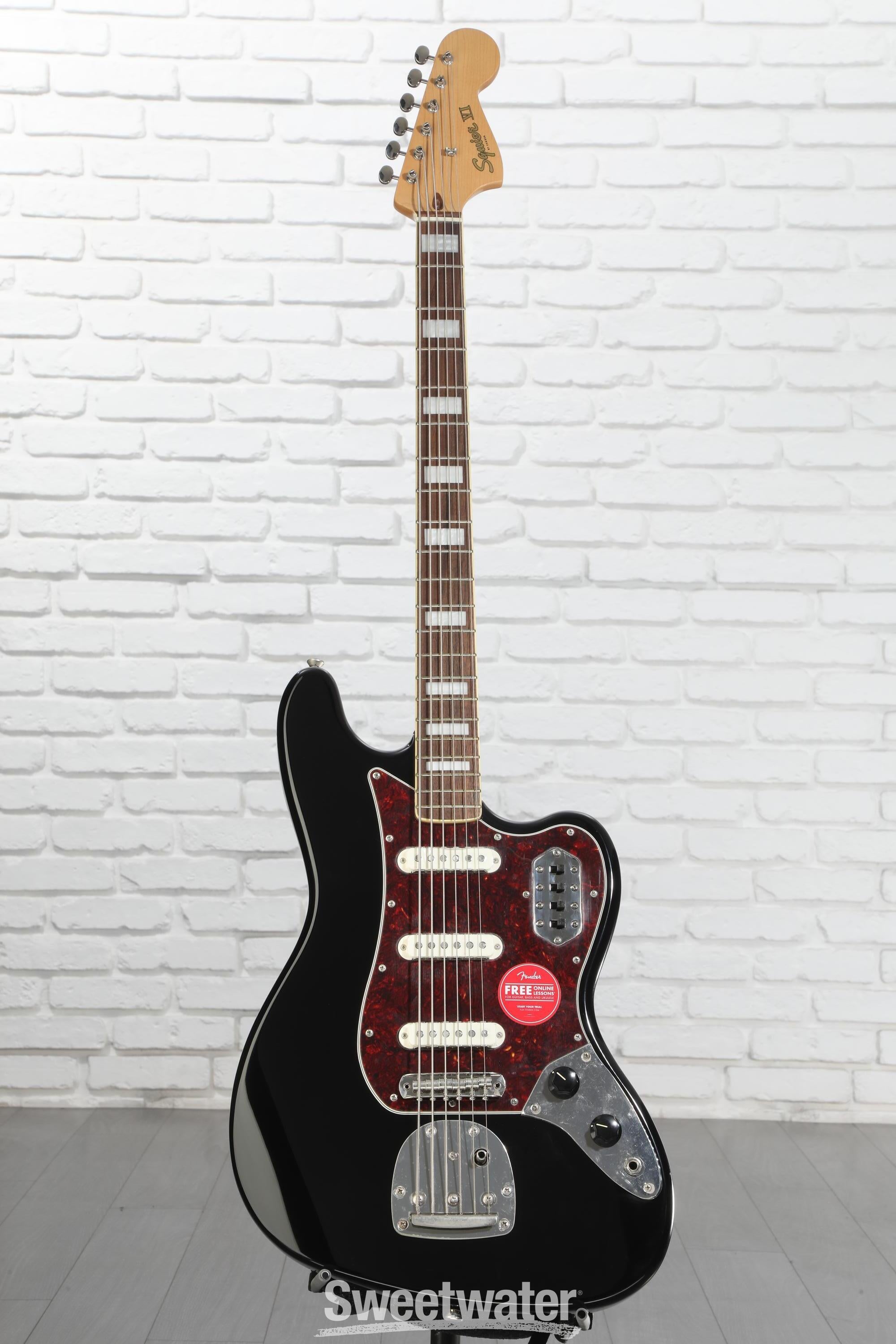 Squier Classic Vibe Bass VI Guitar - Black | Sweetwater