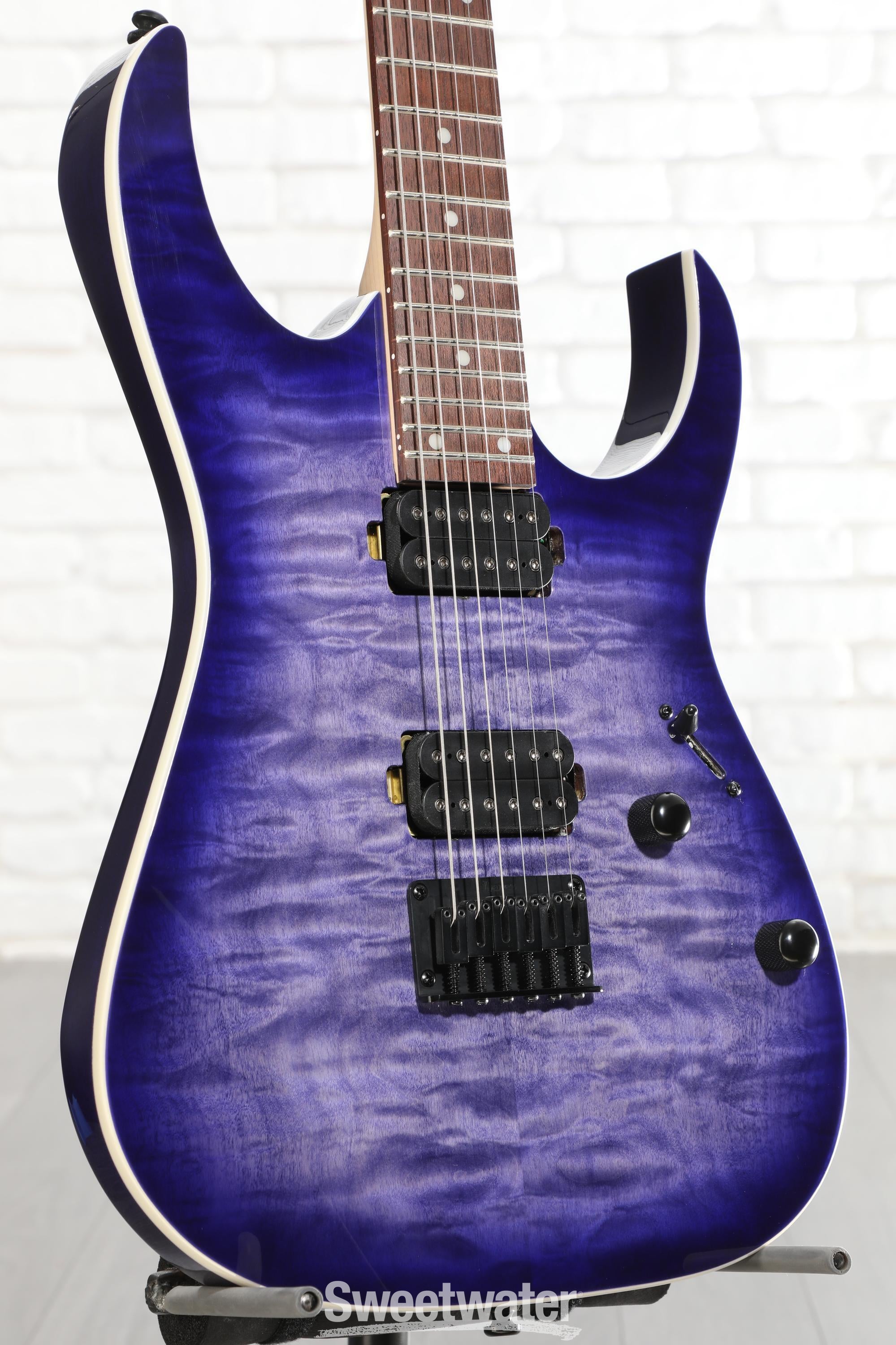 Ibanez RG421QM Electric Guitar - Cerulean Blue Burst