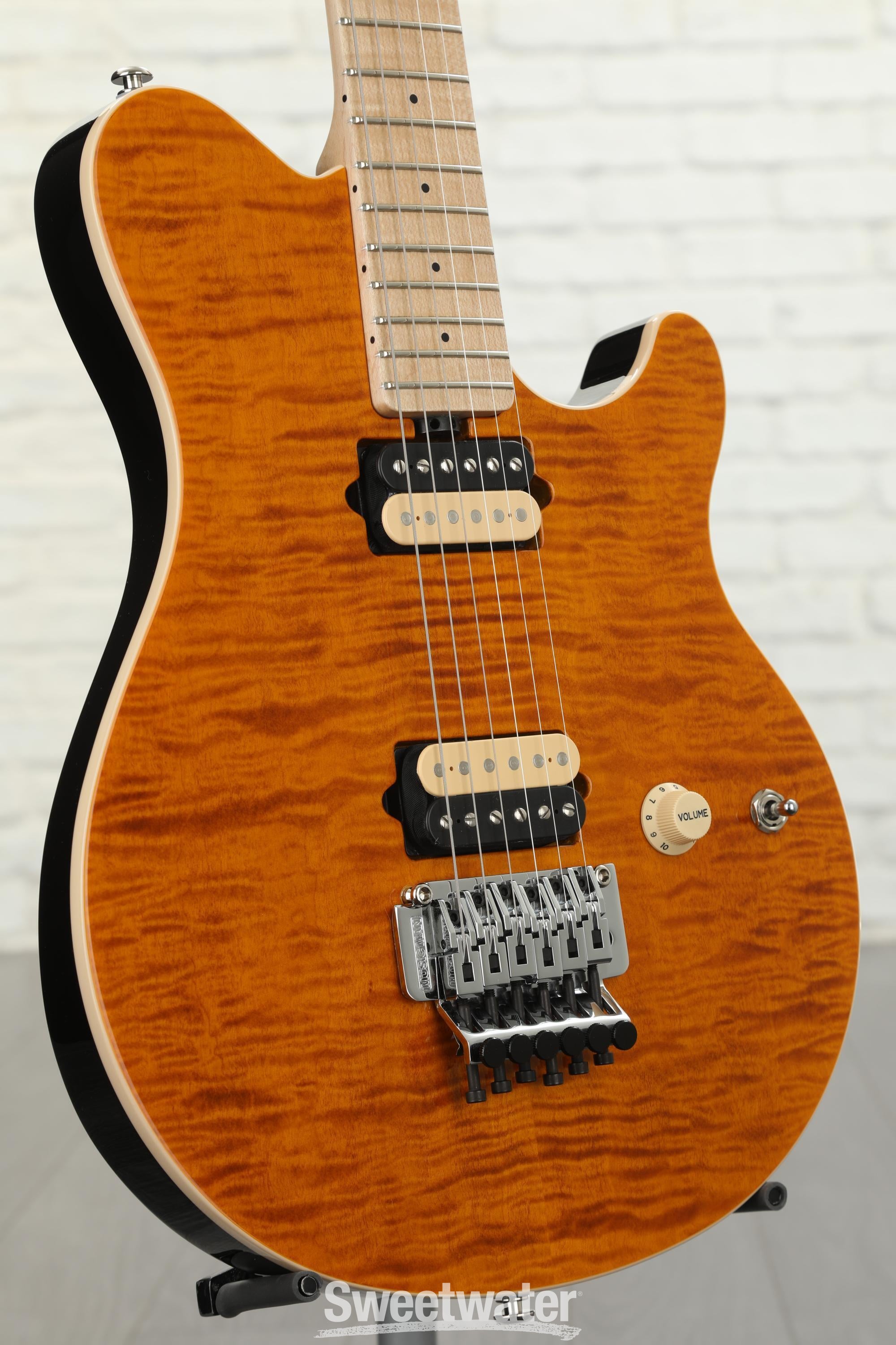 Ernie Ball Music Man Axis Trans Gold Flame with Matching