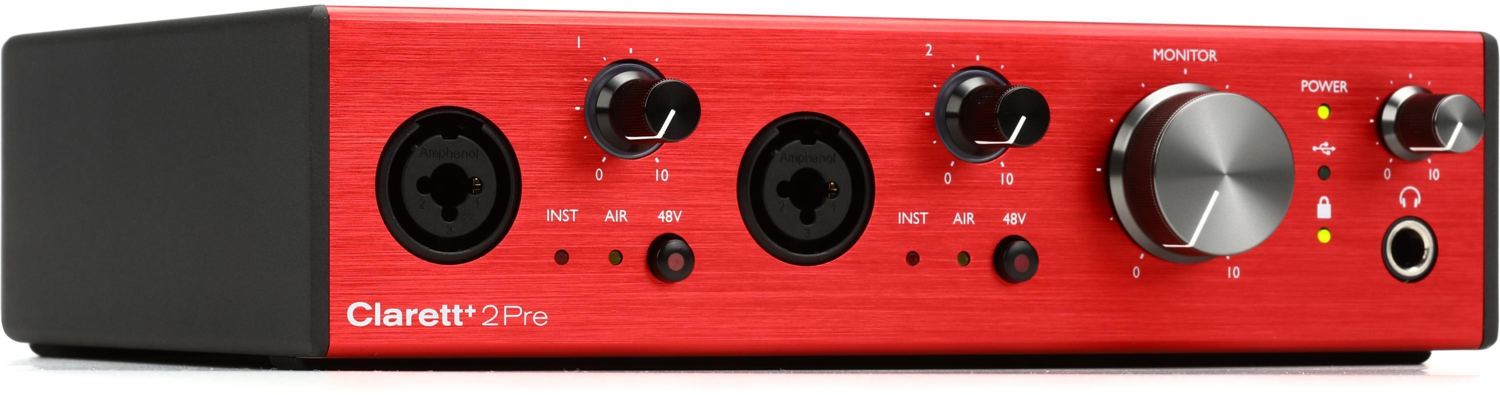 Focusrite clarett headphone outlet amp