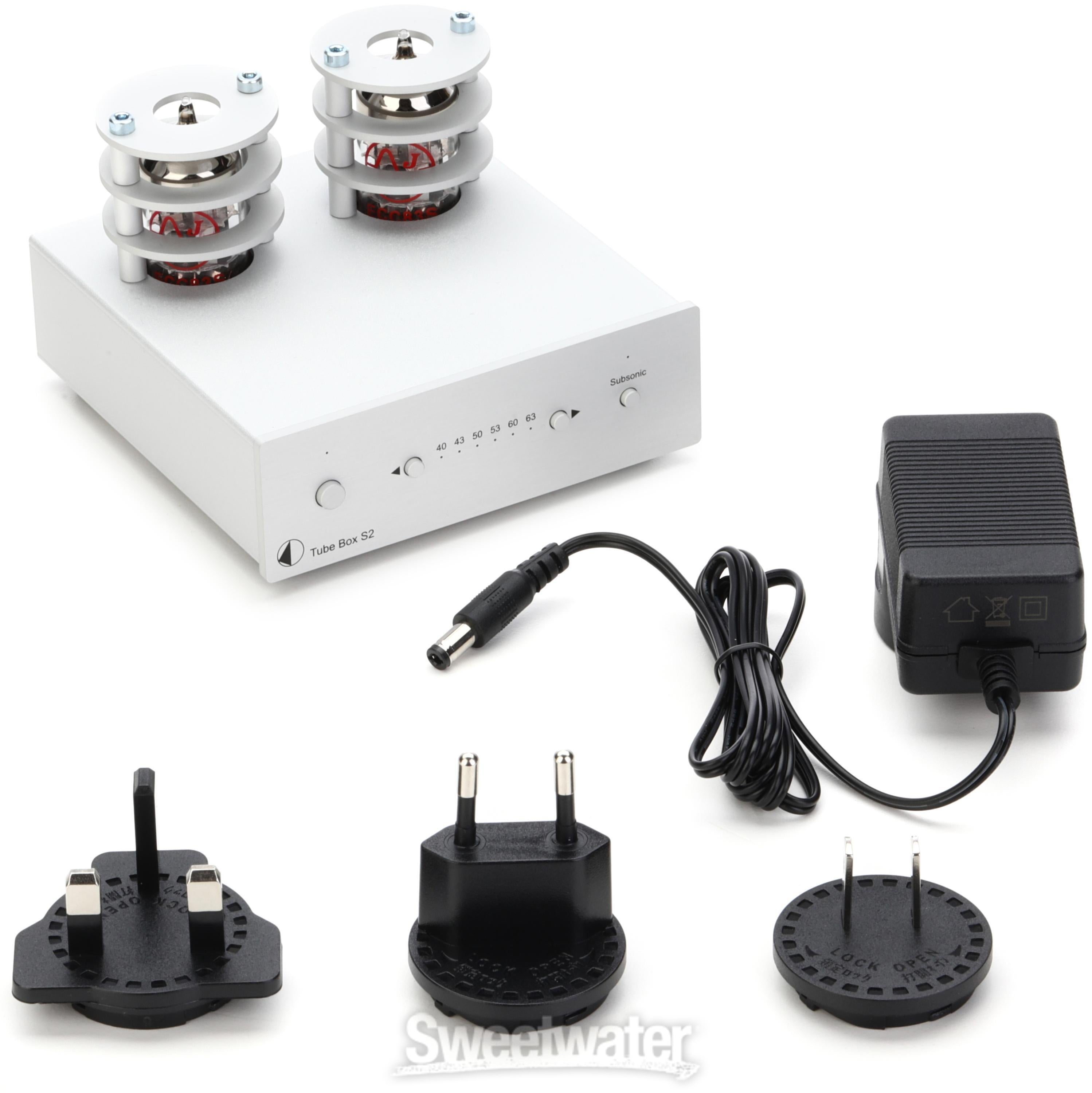 Pro-Ject Tube Box S2 MM/MC Phono Preamp - Silver | Sweetwater