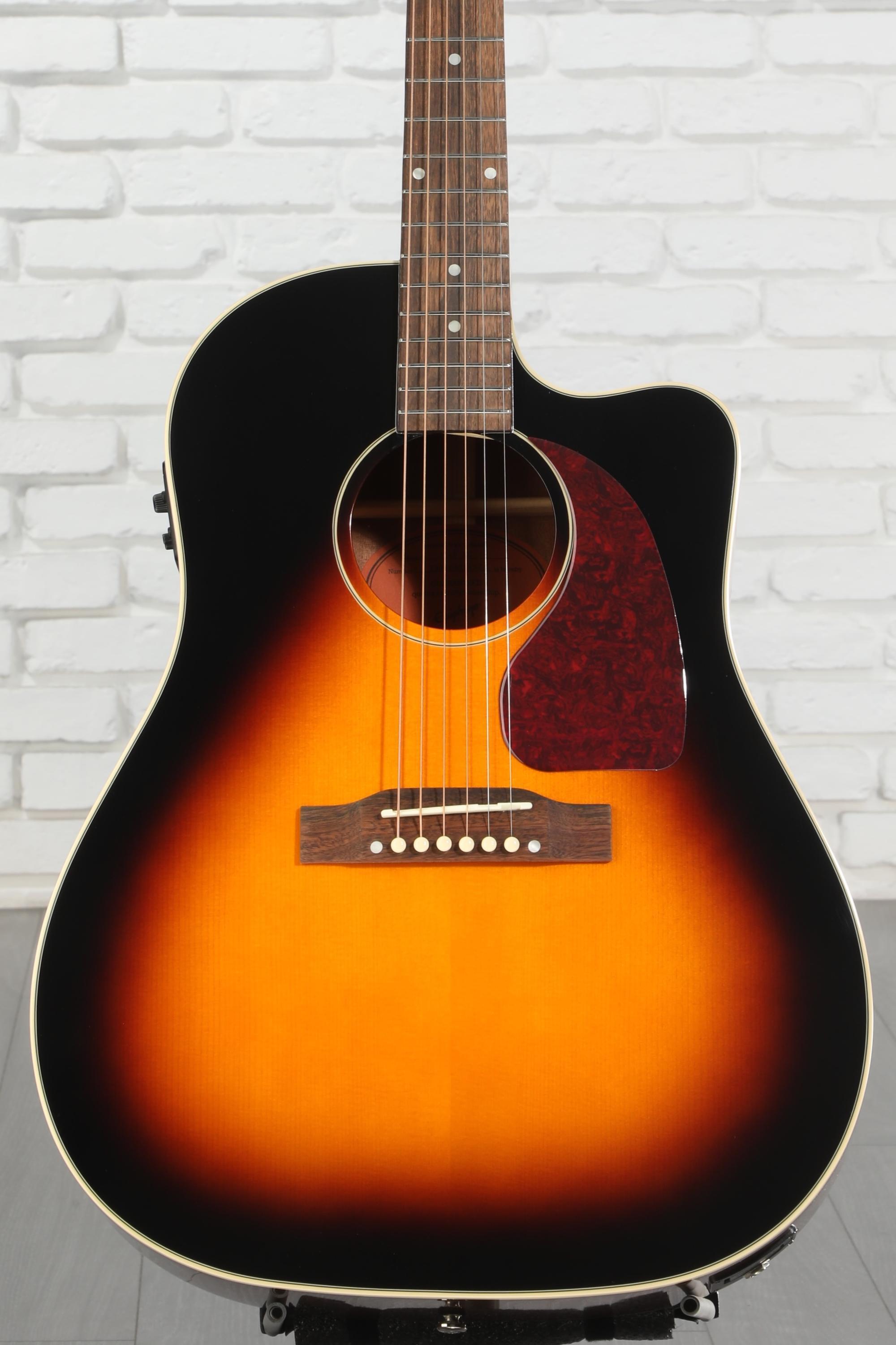Epiphone J-45 EC Acoustic Guitar - Aged Vintage Sunburst Gloss