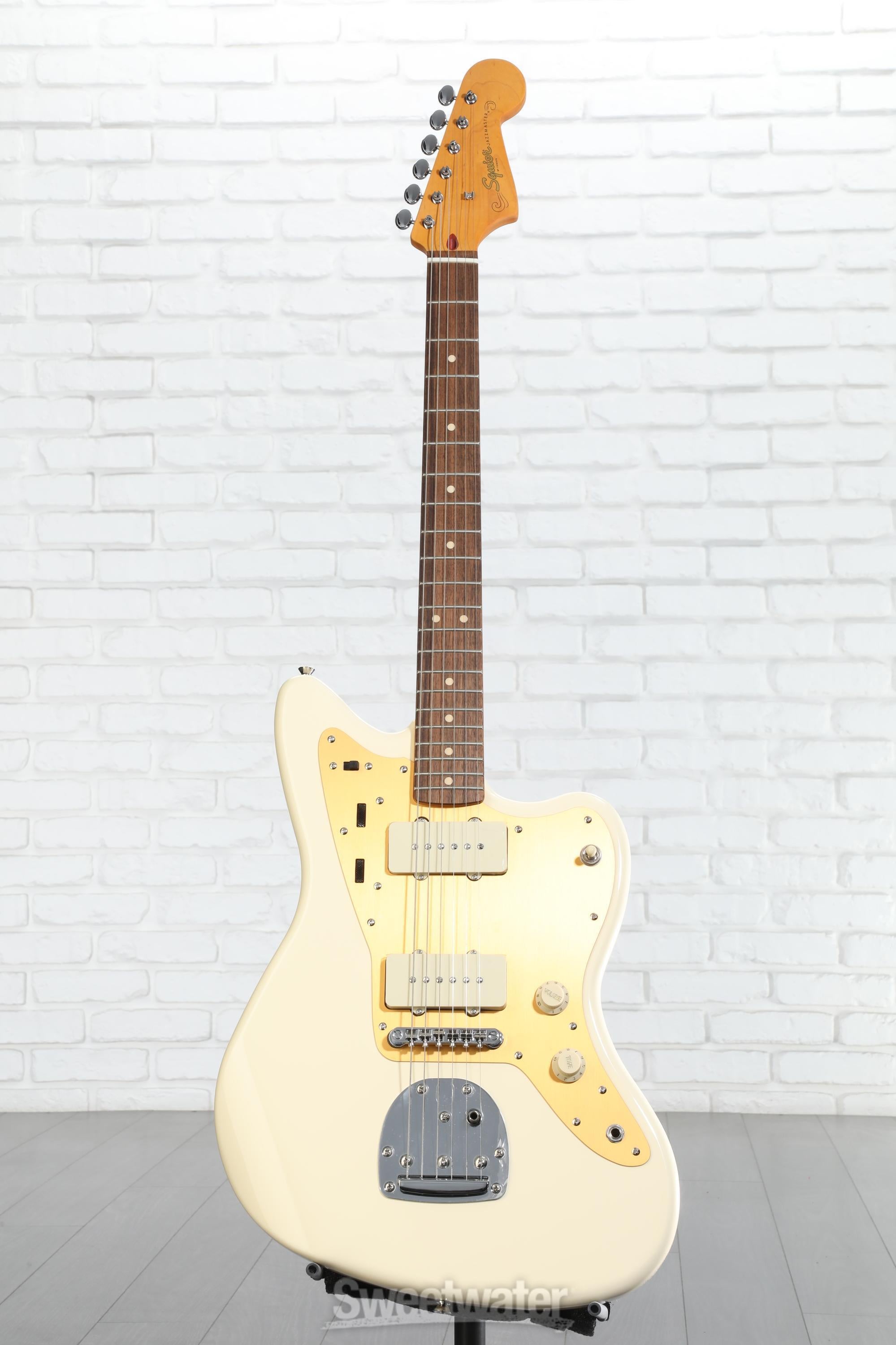 Squier J Mascis Signature Jazzmaster - Vintage White with Indian