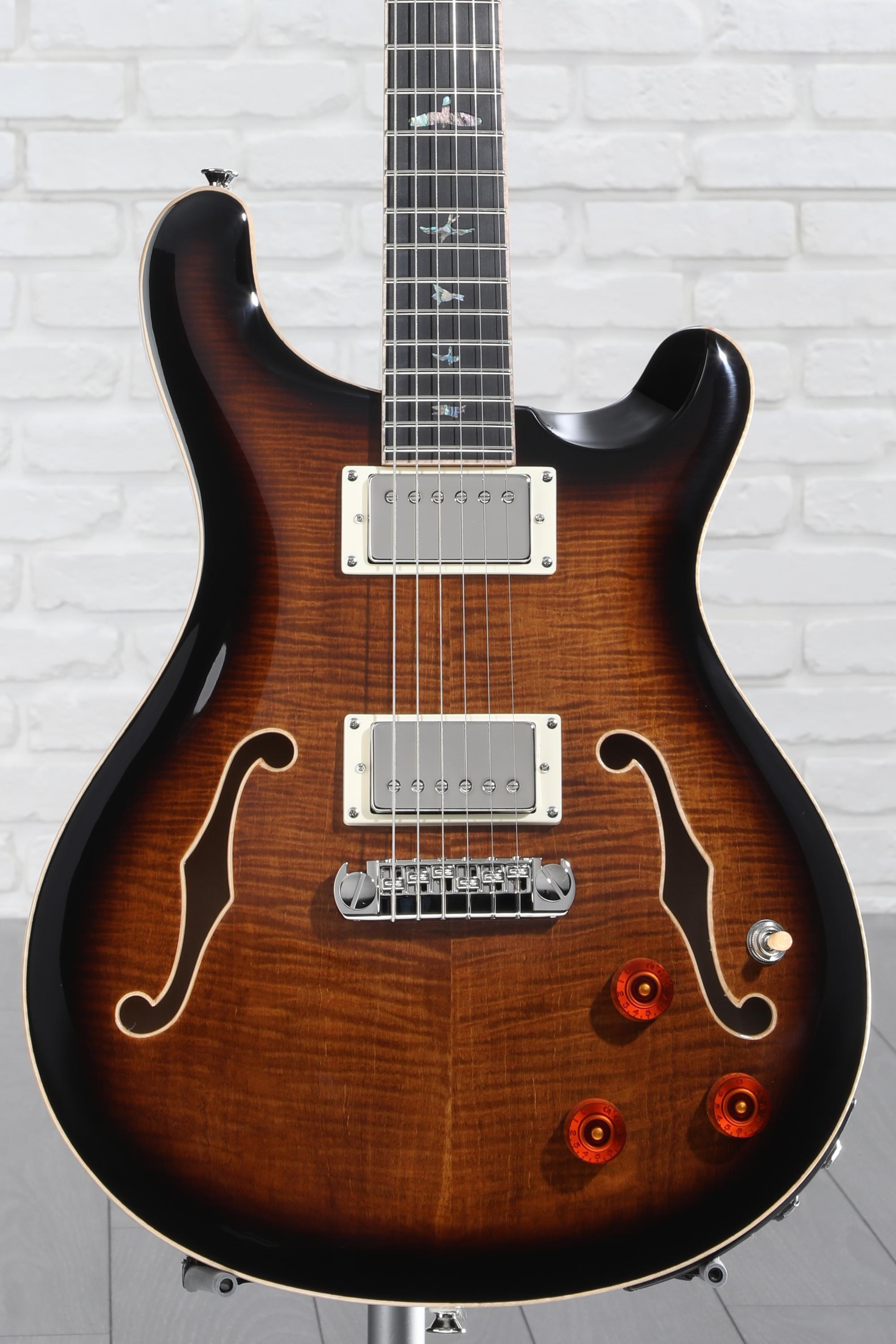 PRS SE Hollowbody II Piezo Electric Guitar - Black Gold Burst  