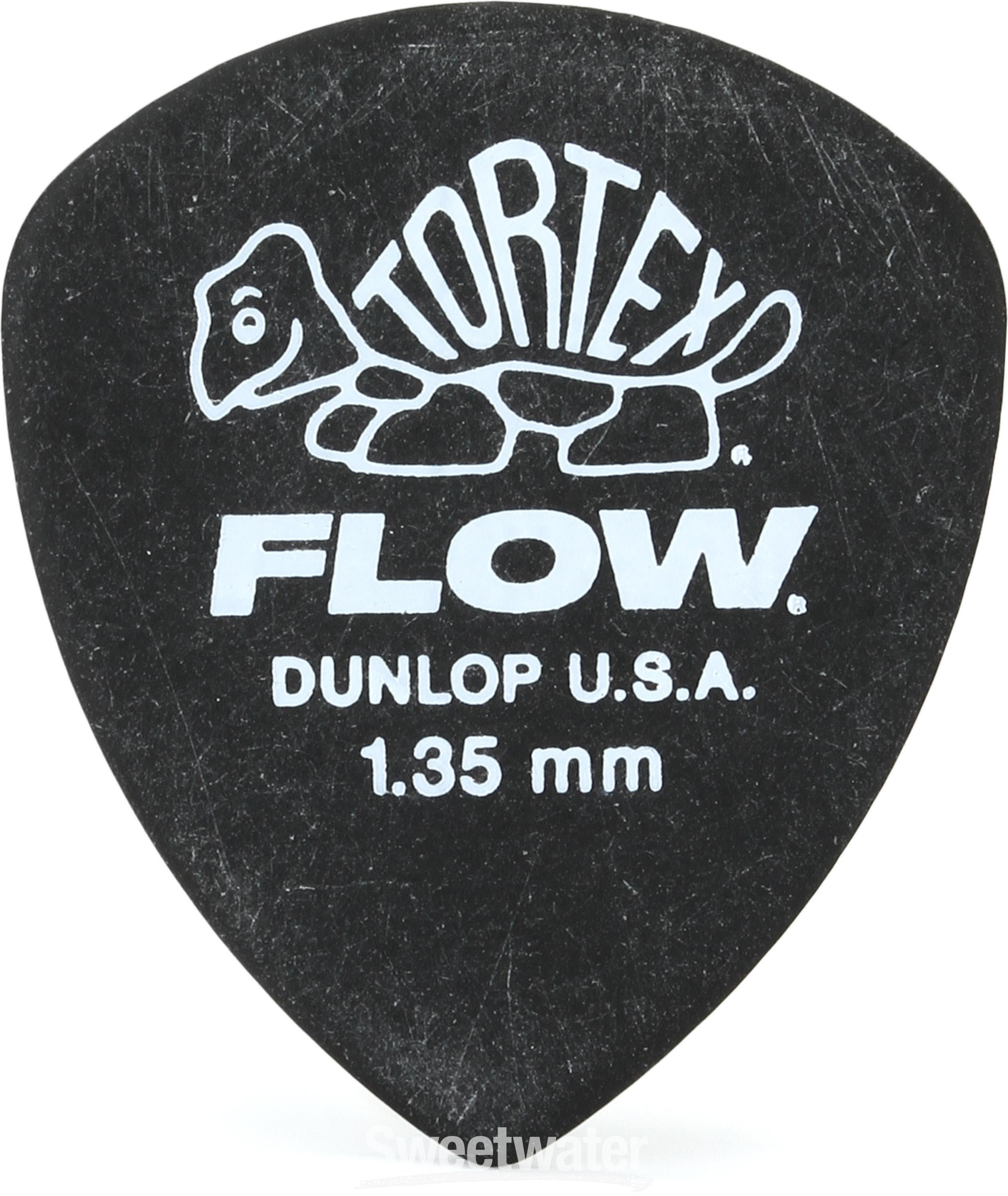 Dunlop Tortex Flow Guitar Picks - 1.35mm Gray (12-pack) | Sweetwater