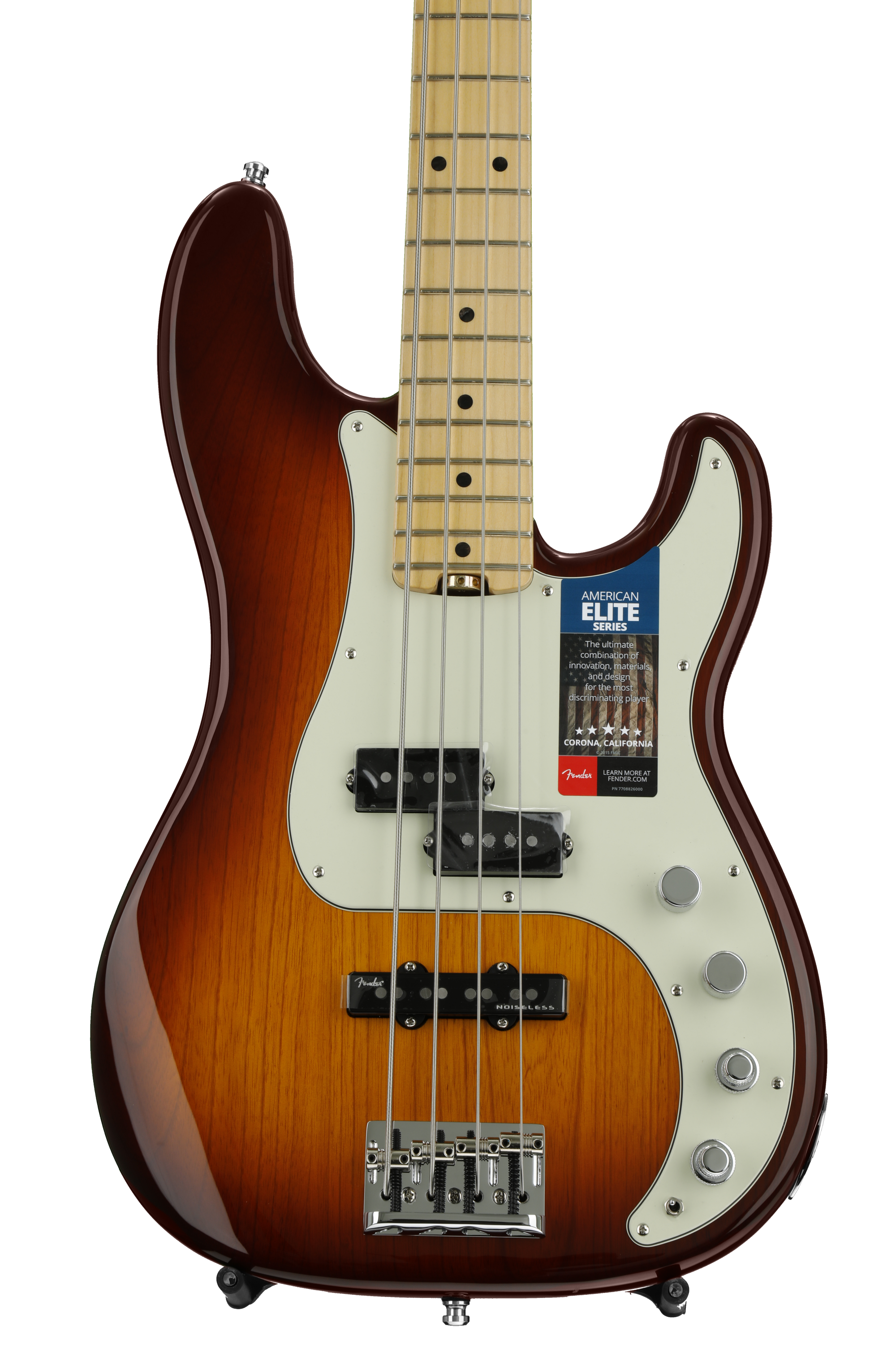 Fender American Elite Precision Bass - Tobacco Sunburst with Maple
