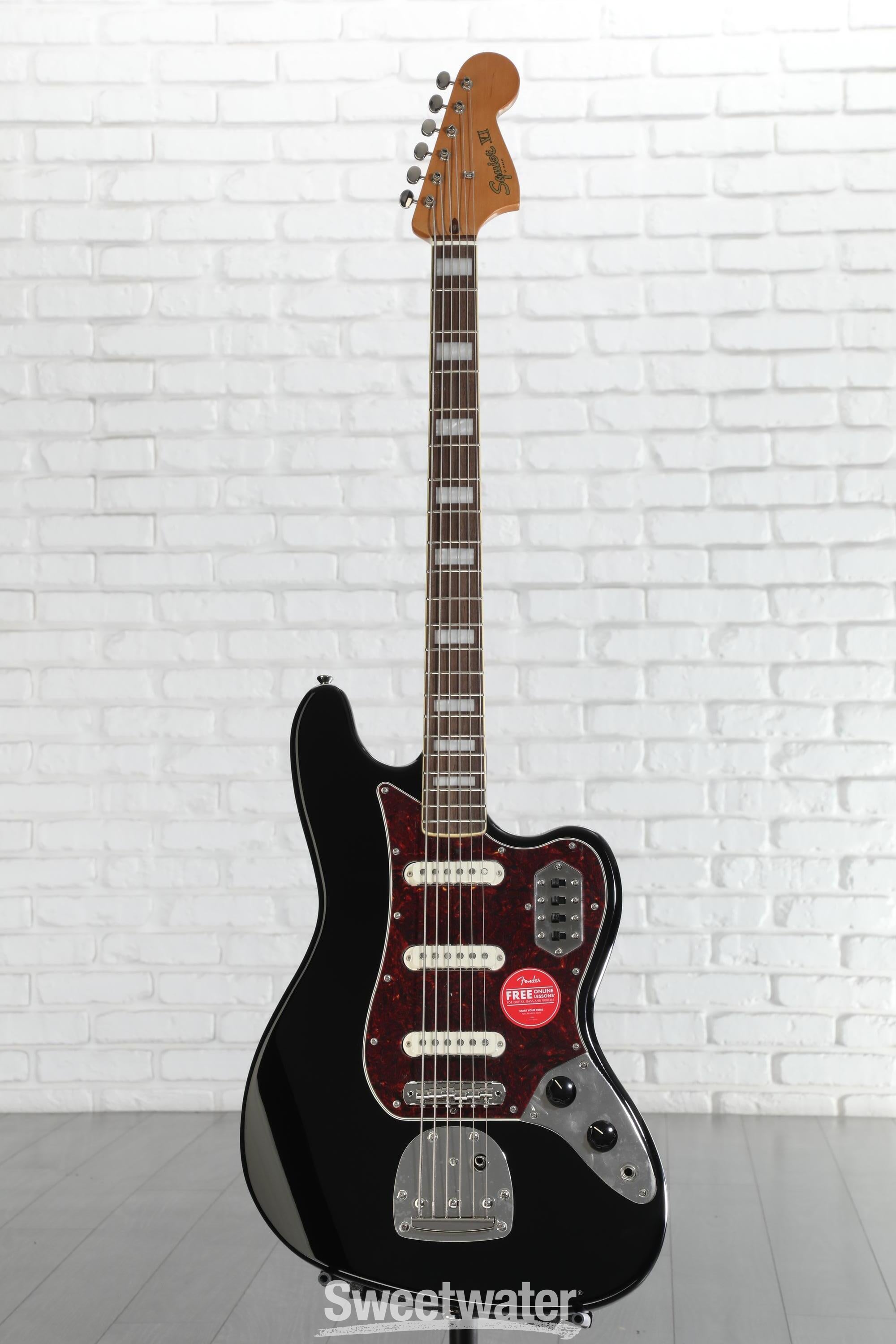 Squier Classic Vibe Bass VI Guitar - Black | Sweetwater