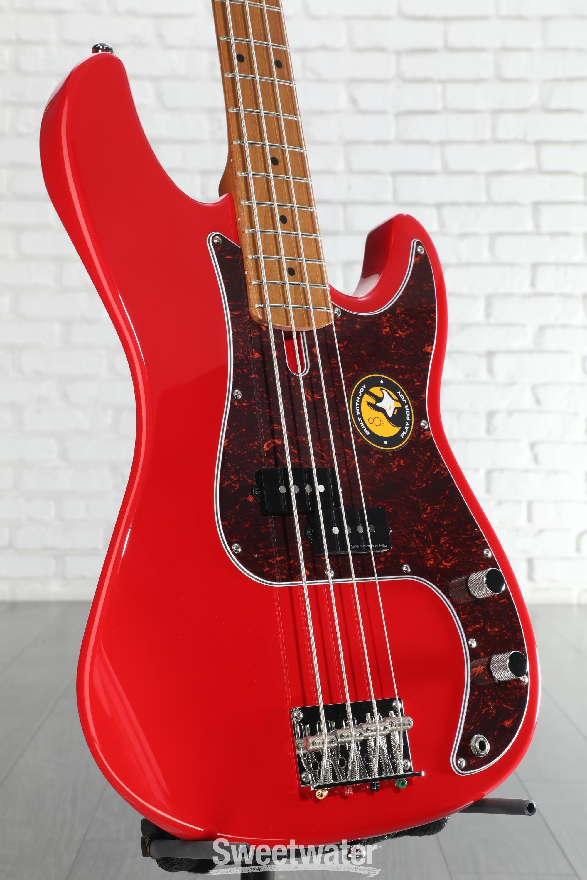 ベース sire P5 Sire Marcus Miller P5 Alder 4-string Bass Guitar - Red | Sweetwater