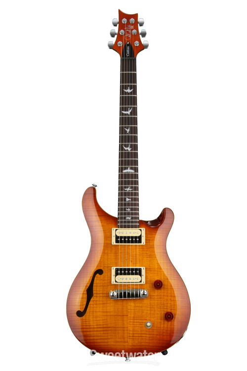 PRS SE Custom 22 Semi-hollow - Vintage Sunburst | Sweetwater PRS SE Custom 22 Semi-hollow - Vintage Sunburst | Sweetwater