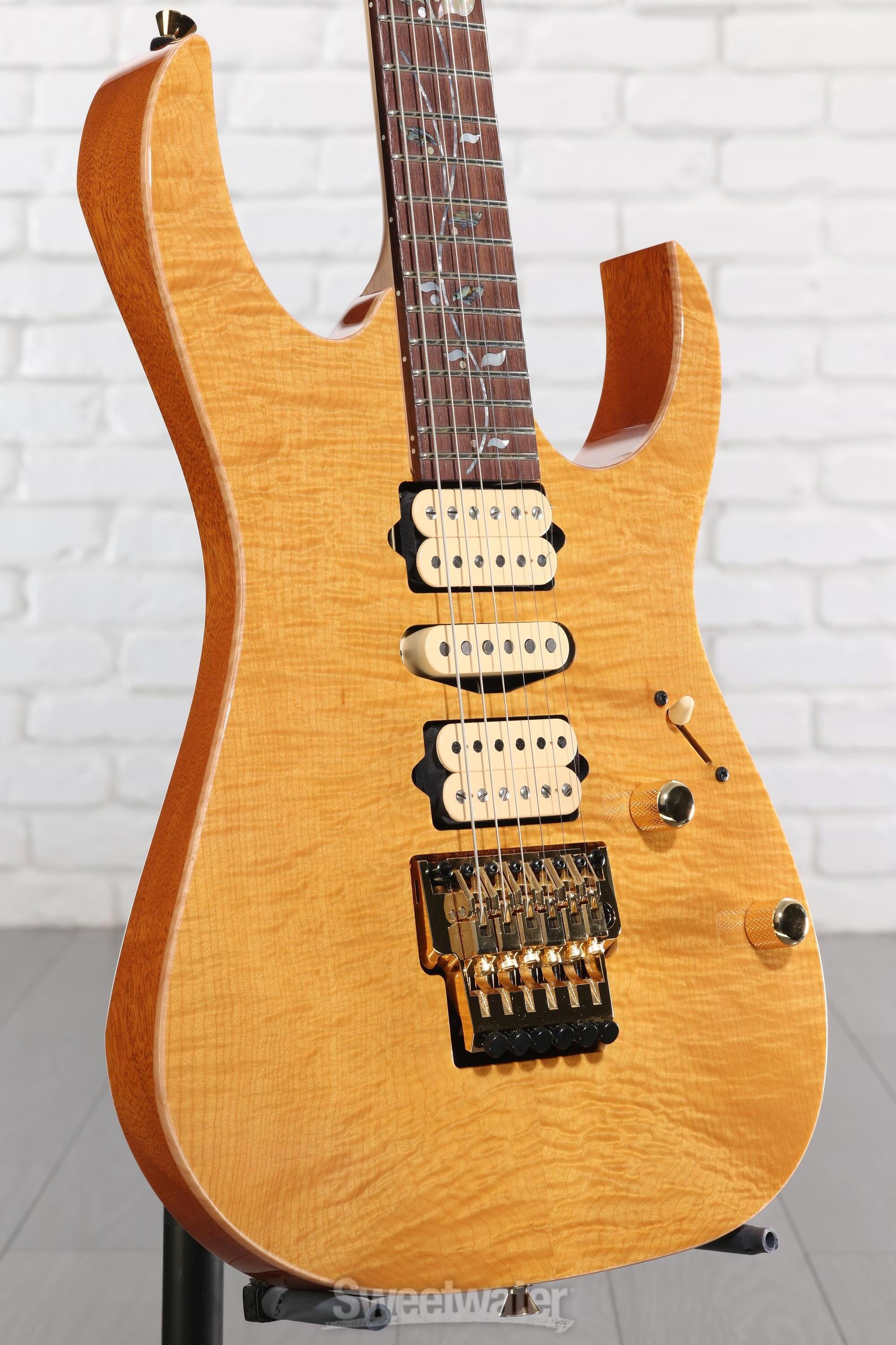 Photo of Ibanez J Custom RG8570 Electric Guitar - Natural, Rosewood Fingerboard, Sweetwater Exclusive