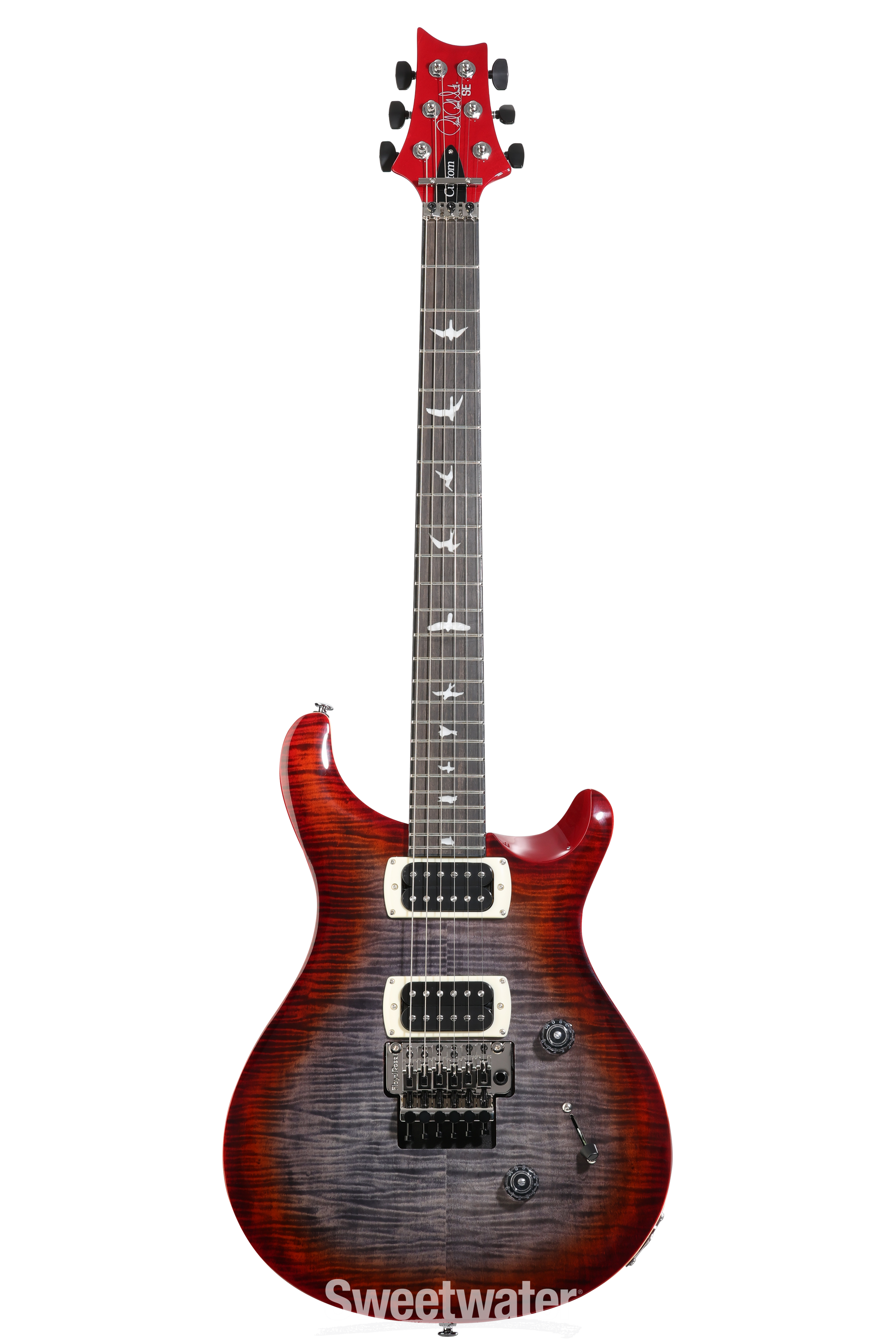 PRS SE Custom 24 Floyd Electric Guitar - Charcoal Cherry Burst