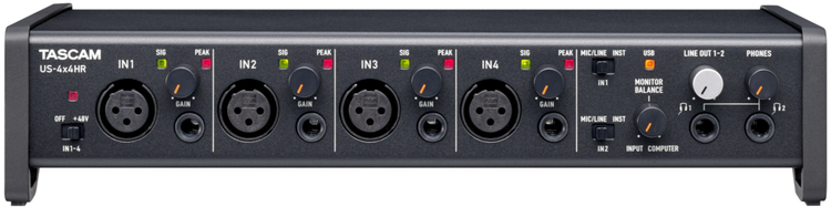 Tascam us-4x4HR Professional USB audio/MIDI interface with 4 mic/line  inputs and a USB-C port for multi-track recording - AliExpress