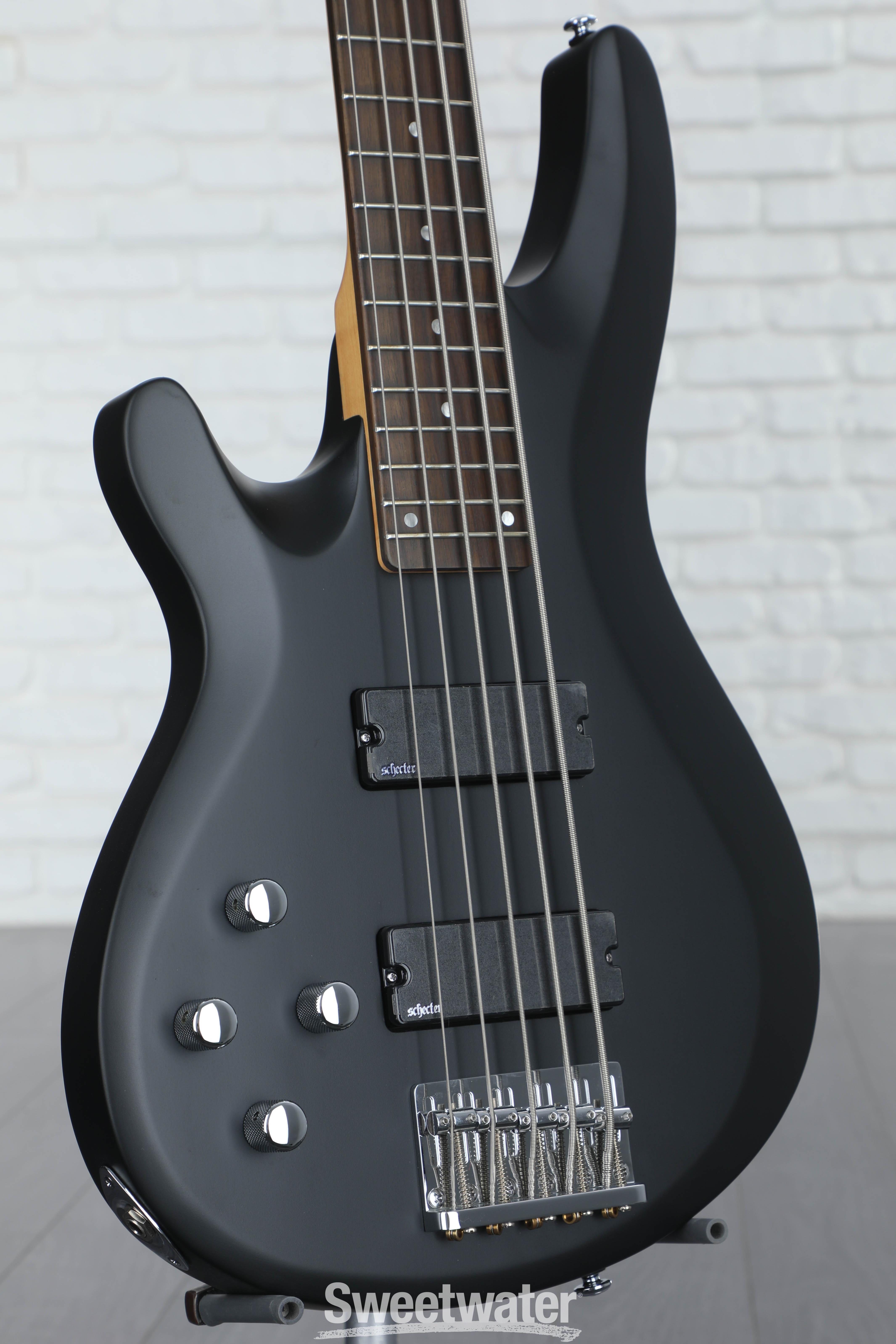 Schecter C-5 Deluxe 5-string Left-handed Bass Guitar - Satin Black