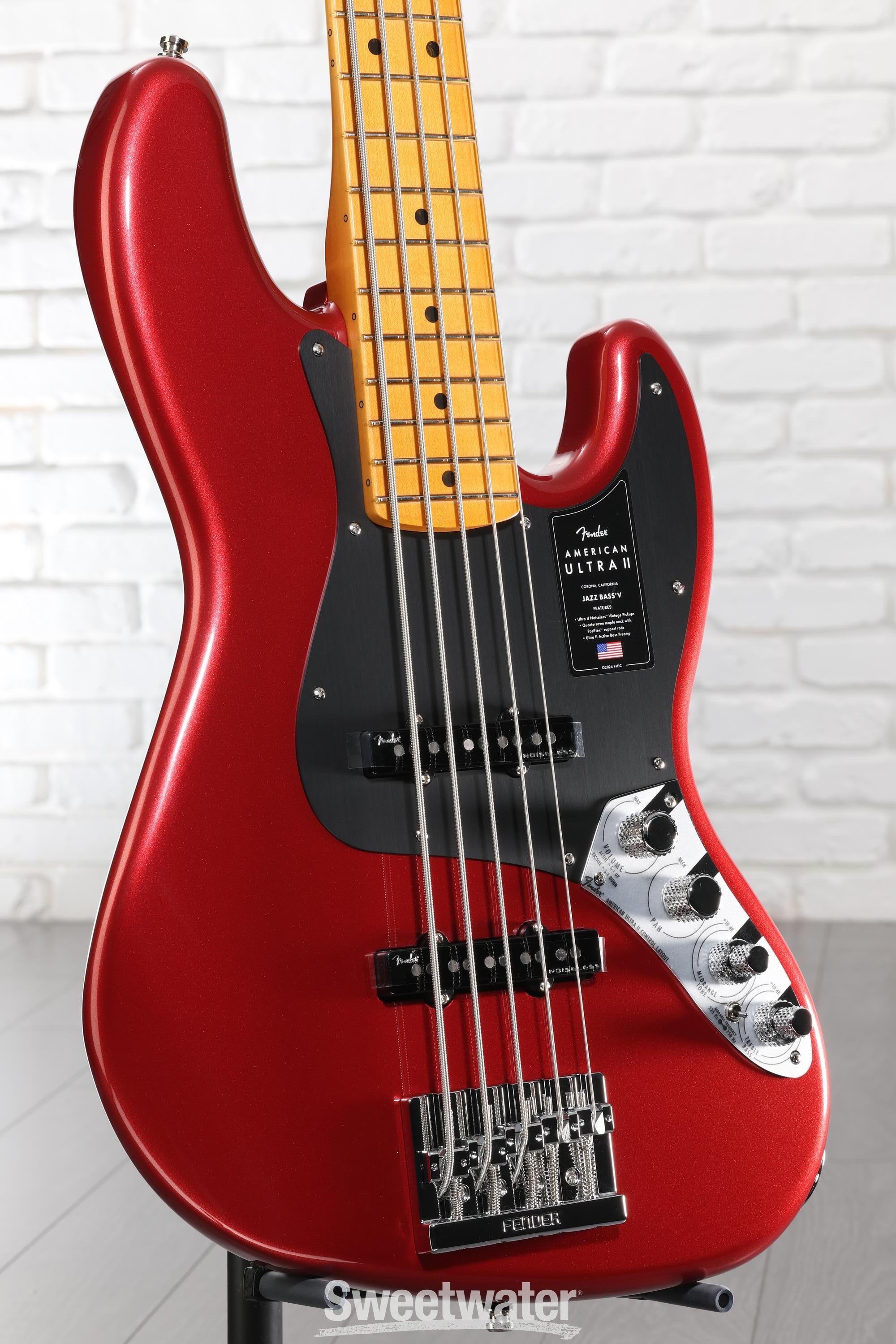 Fender American Ultra II Jazz Bass V - Sinister Red, Maple