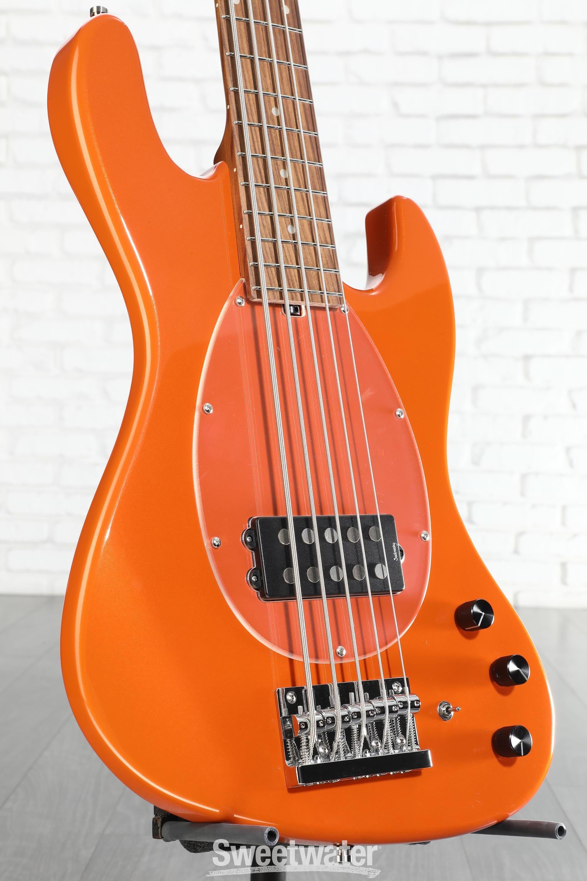 Photo of Sadowsky MetroExpress Vintage M 5-string Bass Guitar - Candy Apple Orange, Morado Fingerboard