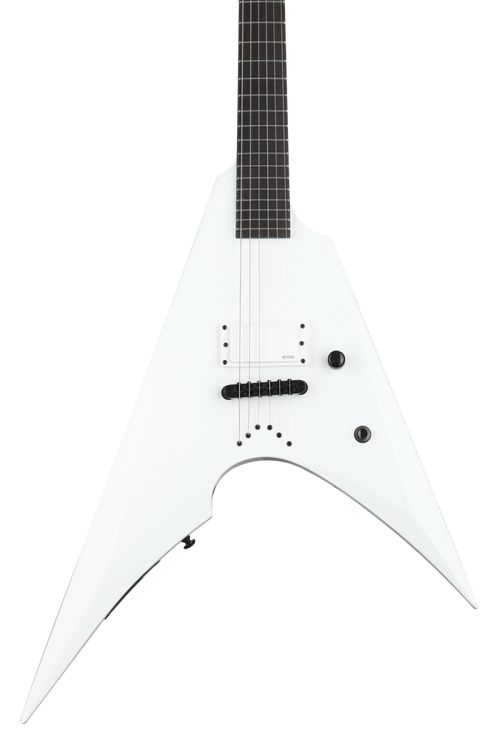 LTD Arrow NT Arctic Metal Electric Guitar - Snow White Satin