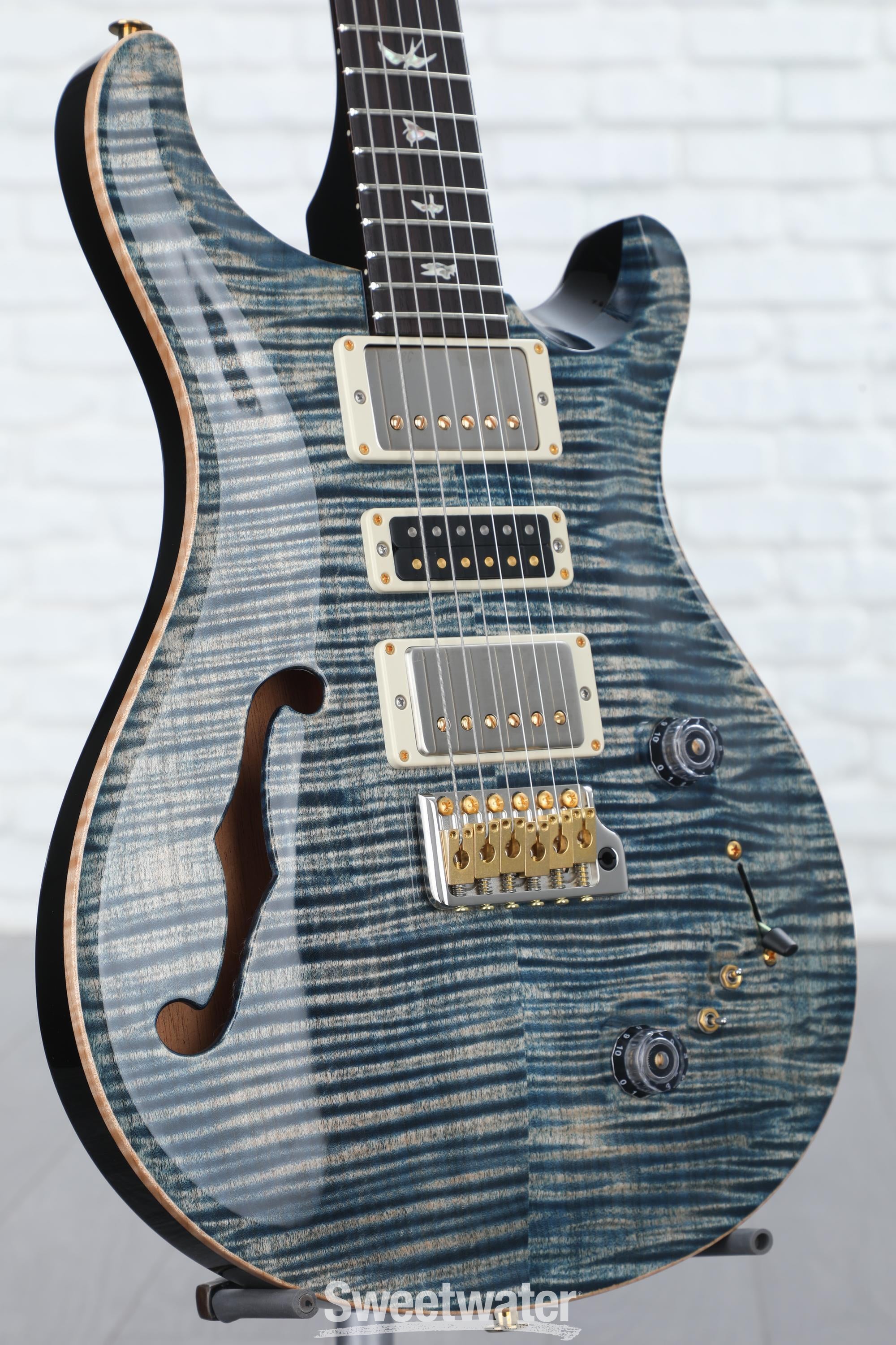 PRS Special Semi-Hollow Electric Guitar - Faded Whale Blue, 10-Top 