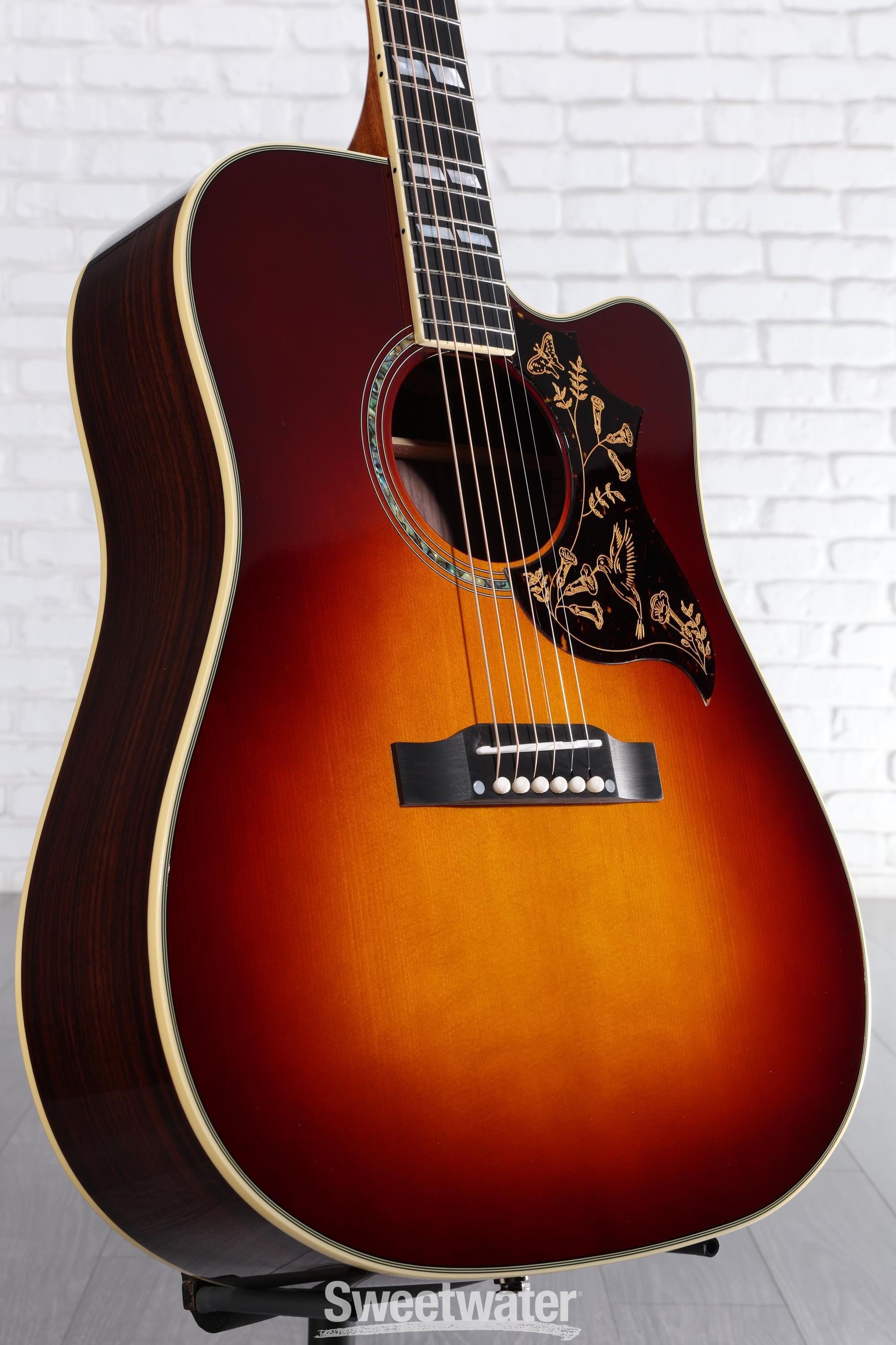Photo of Epiphone Hummingbird Deluxe EC Acoustic-electric Guitar - Autumn Burst